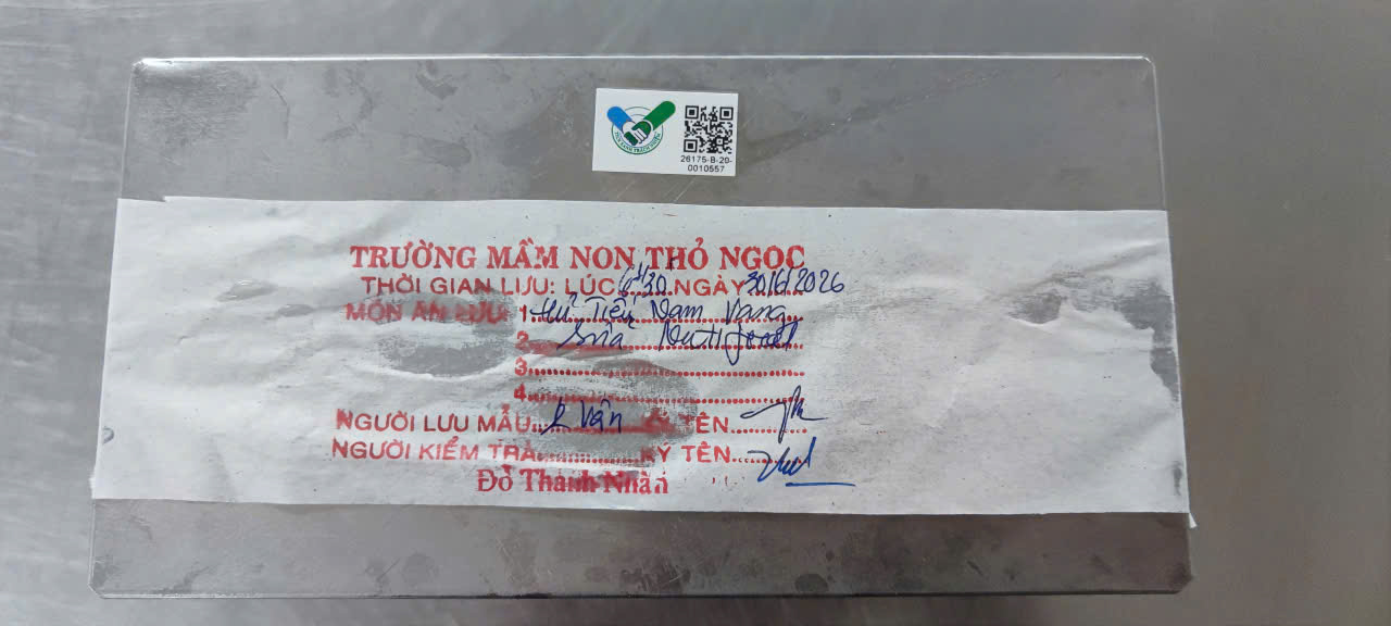 Preserved meal sample