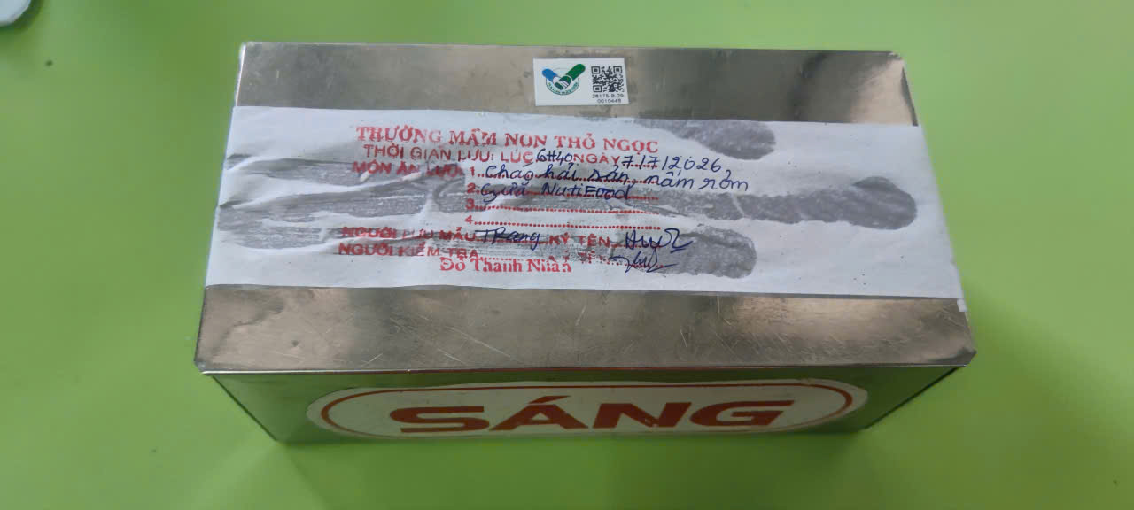 Preserved meal sample