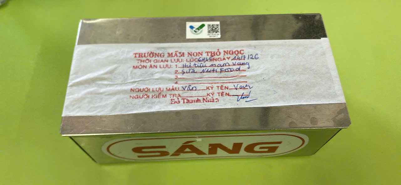 Preserved meal sample