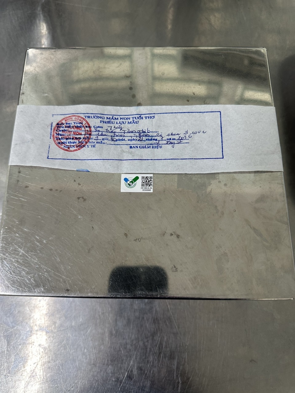 Preserved meal sample