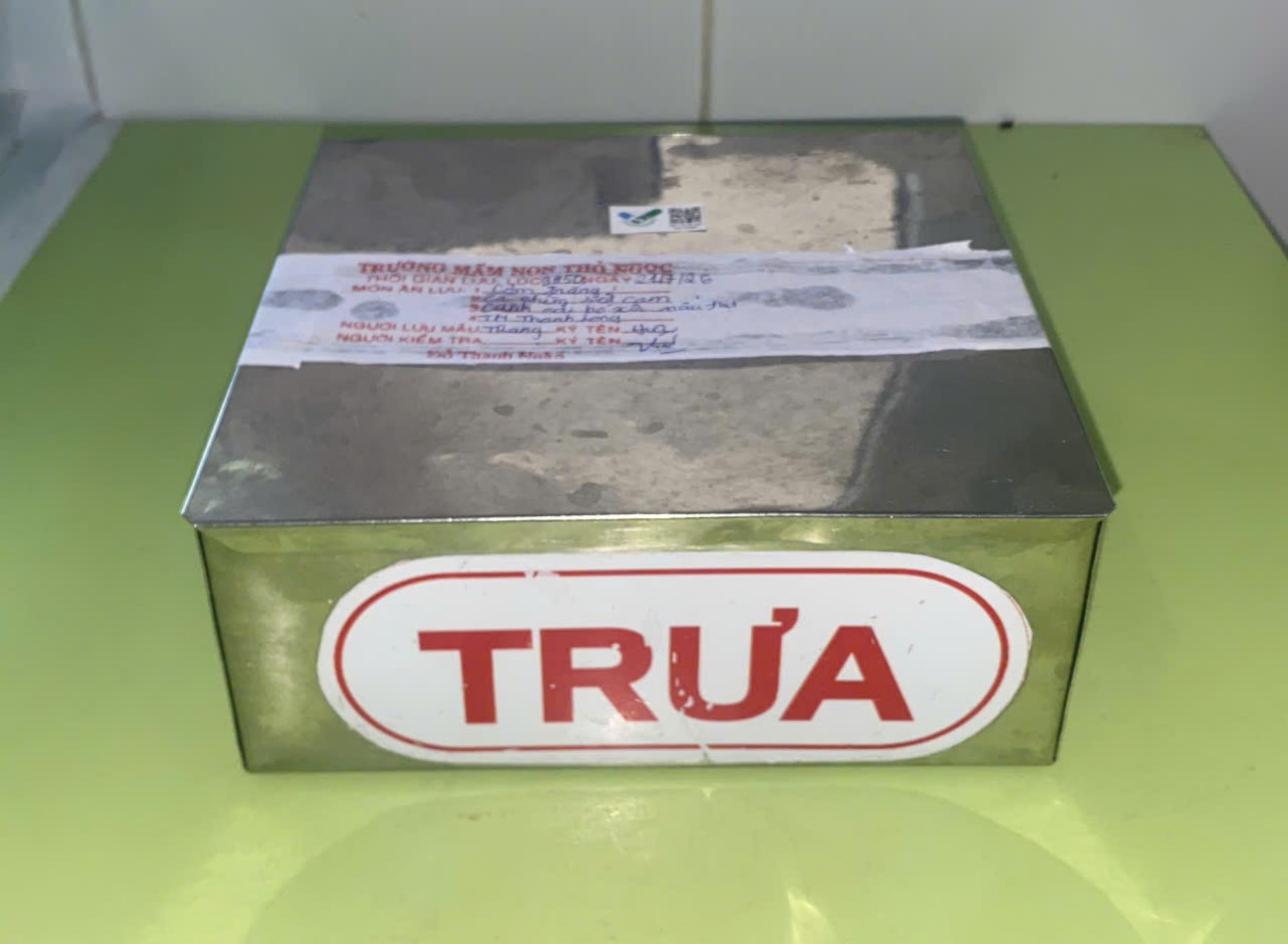 Preserved meal sample