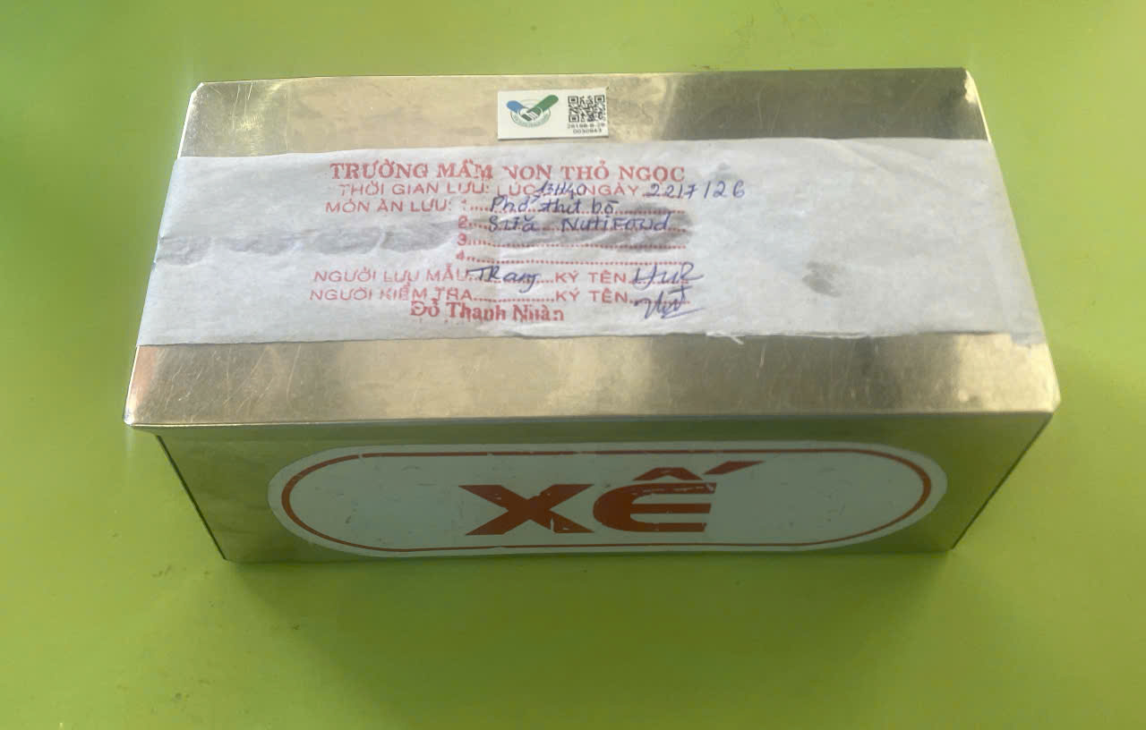 Preserved meal sample