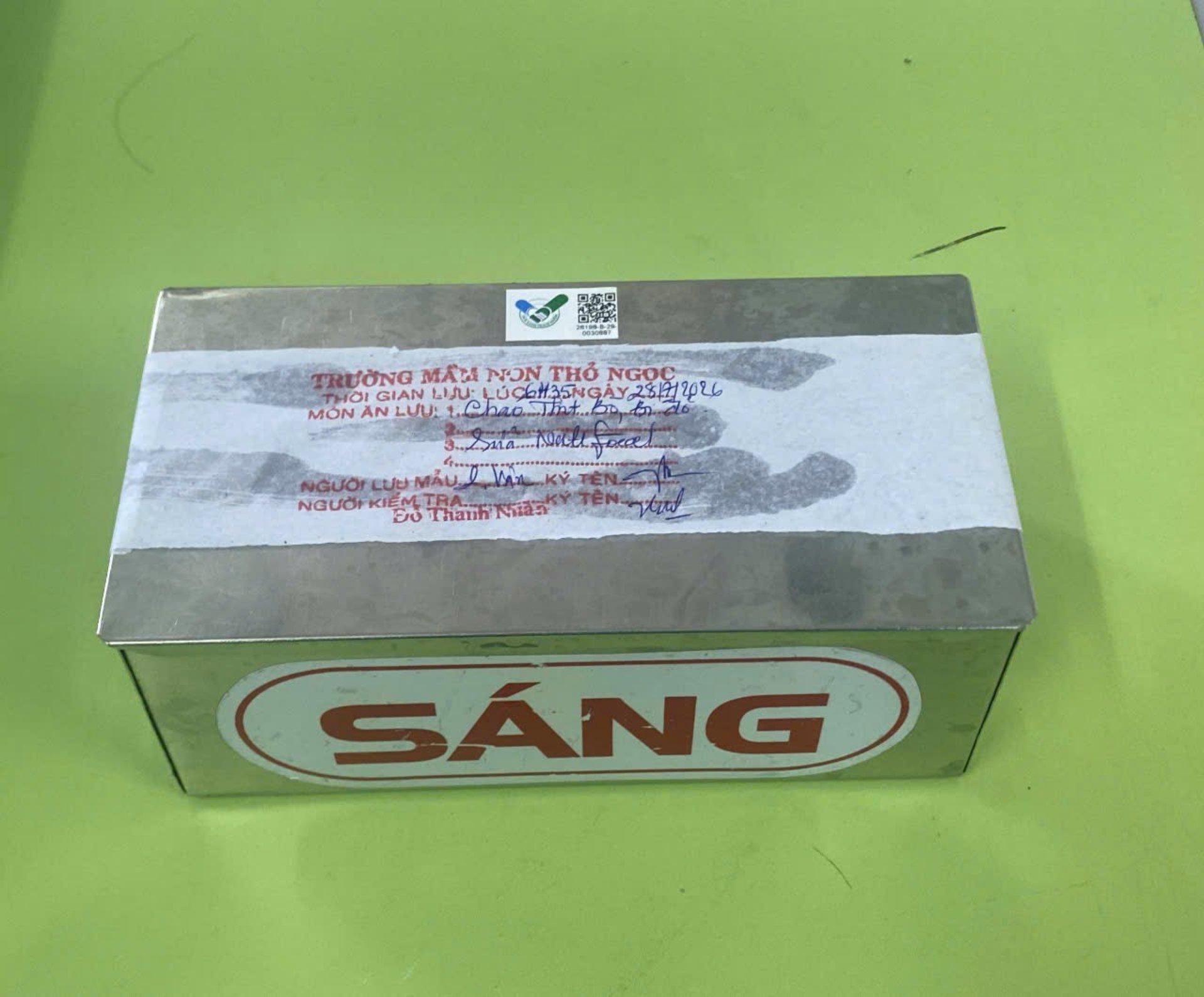 Preserved meal sample