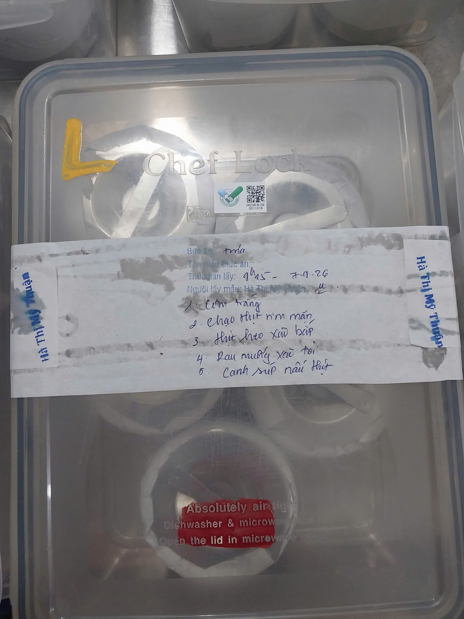 Preserved meal sample