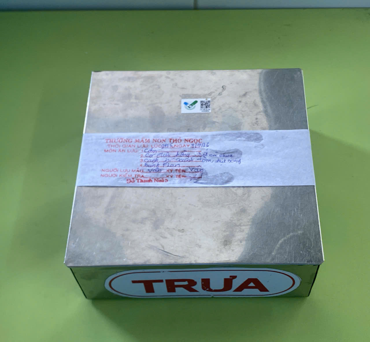 Preserved meal sample