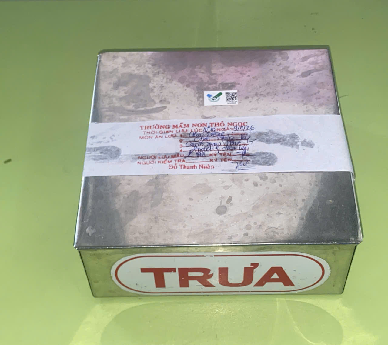Preserved meal sample