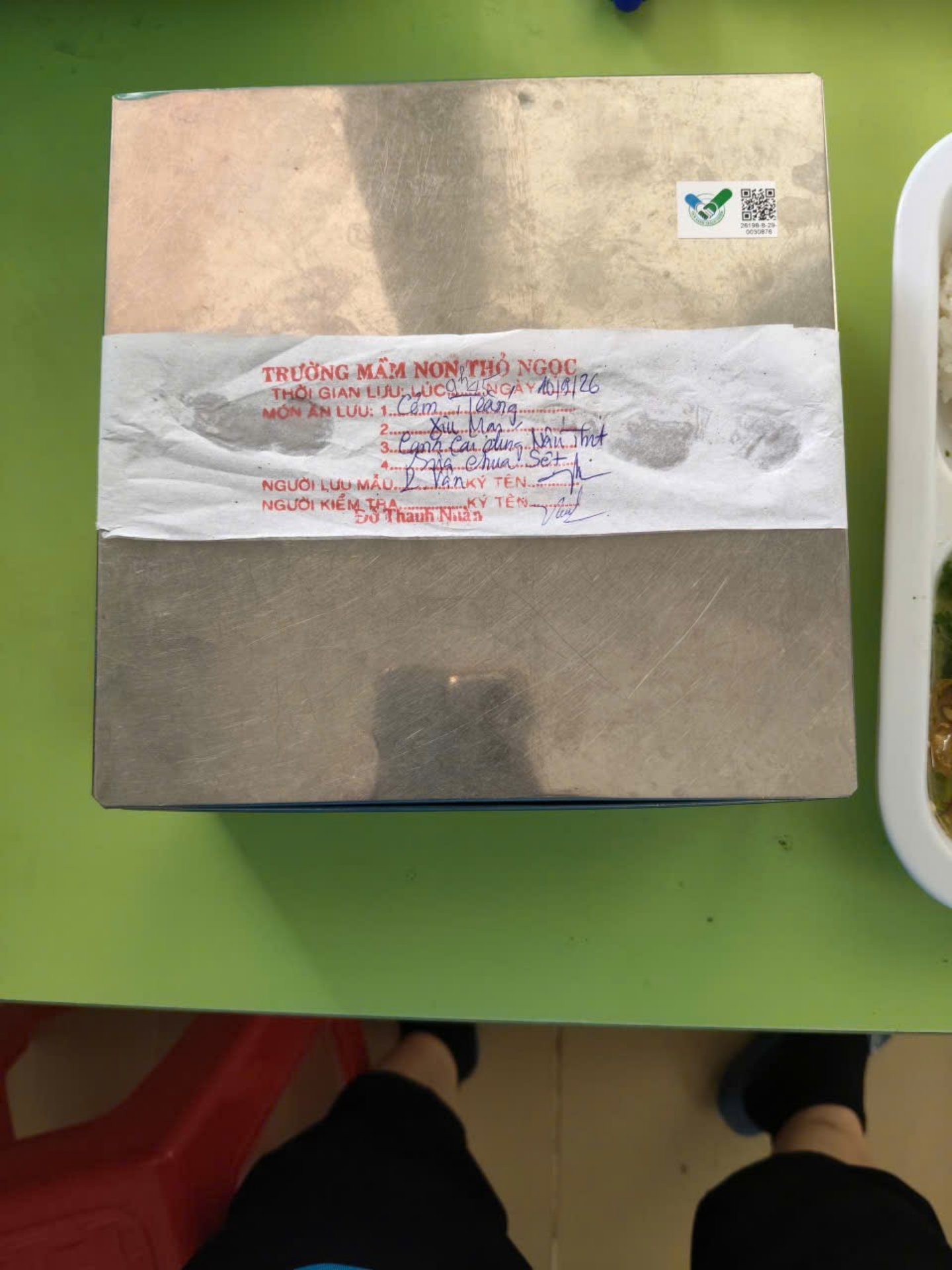 Preserved meal sample