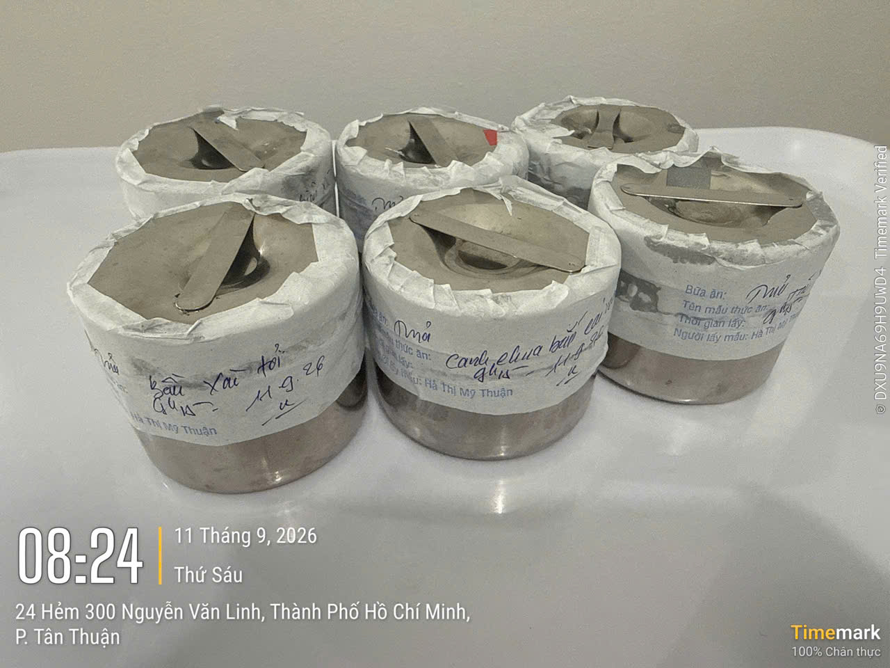 Preserved meal sample
