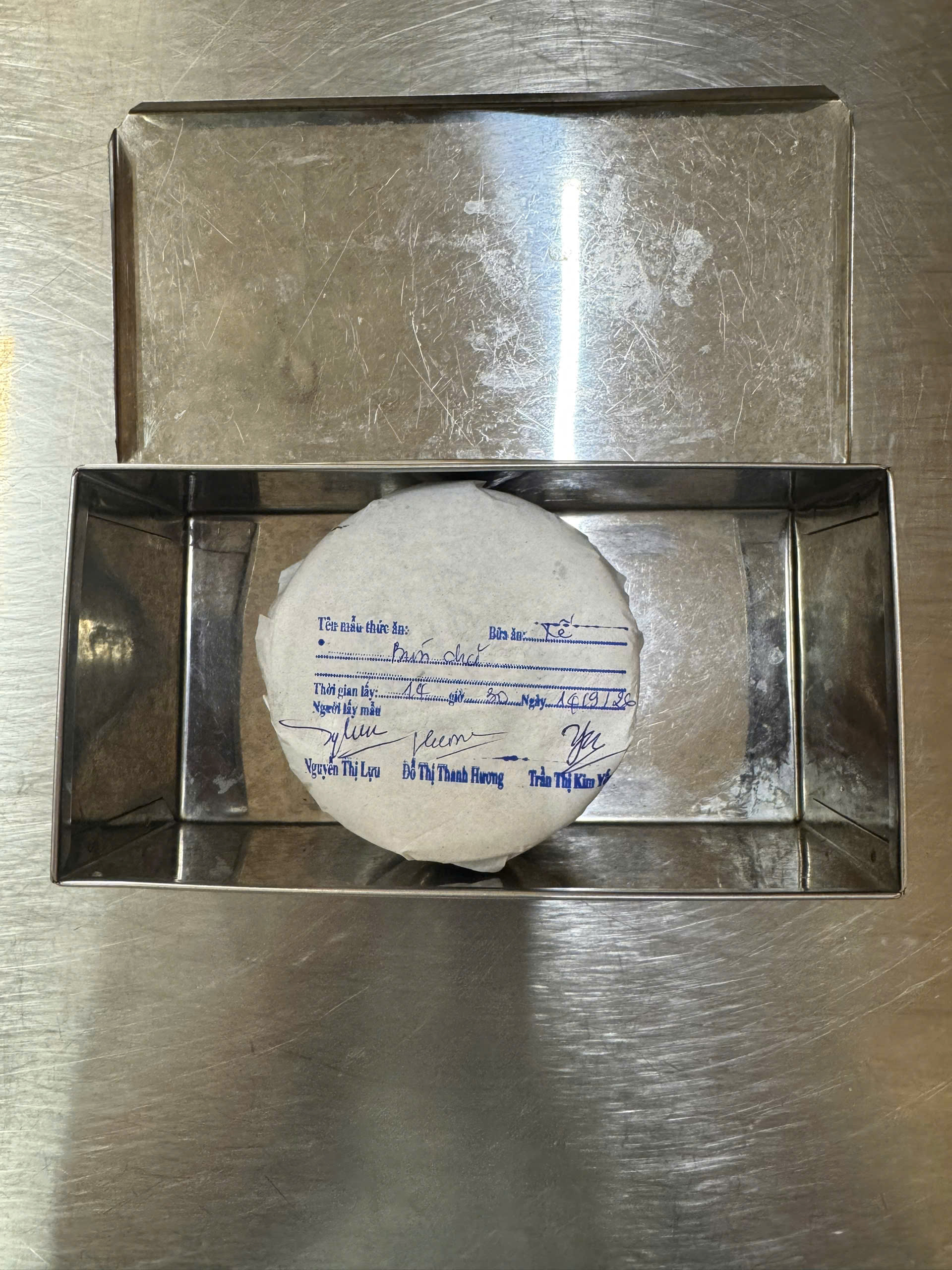 Preserved meal sample