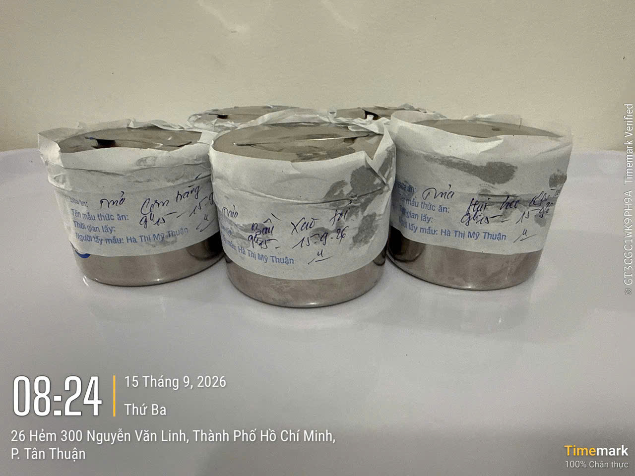 Preserved meal sample