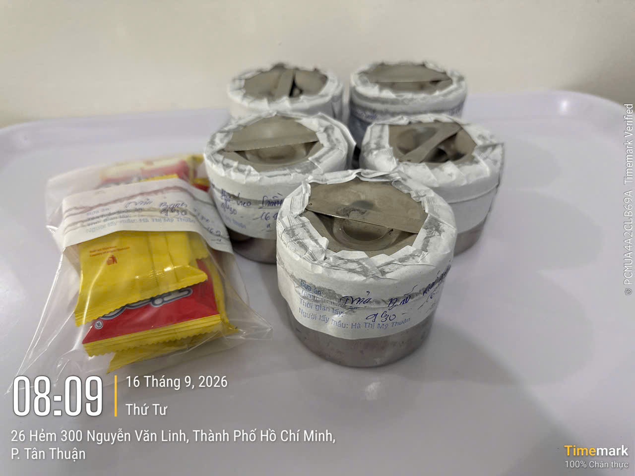 Preserved meal sample