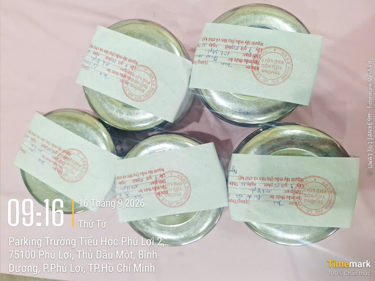 Preserved meal sample