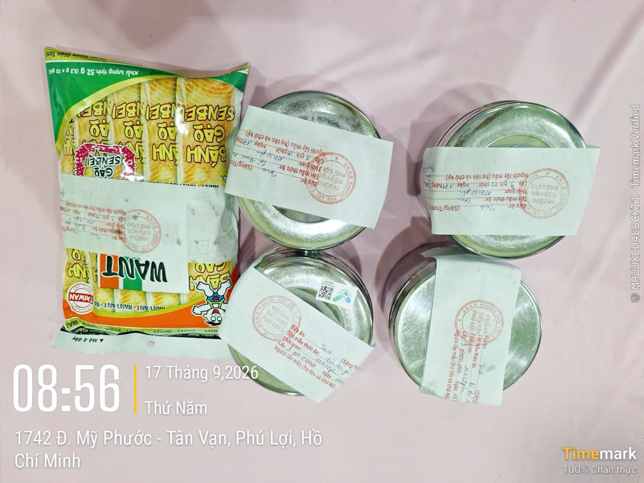 Preserved meal sample
