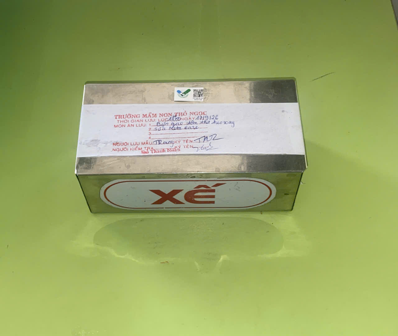 Preserved meal sample