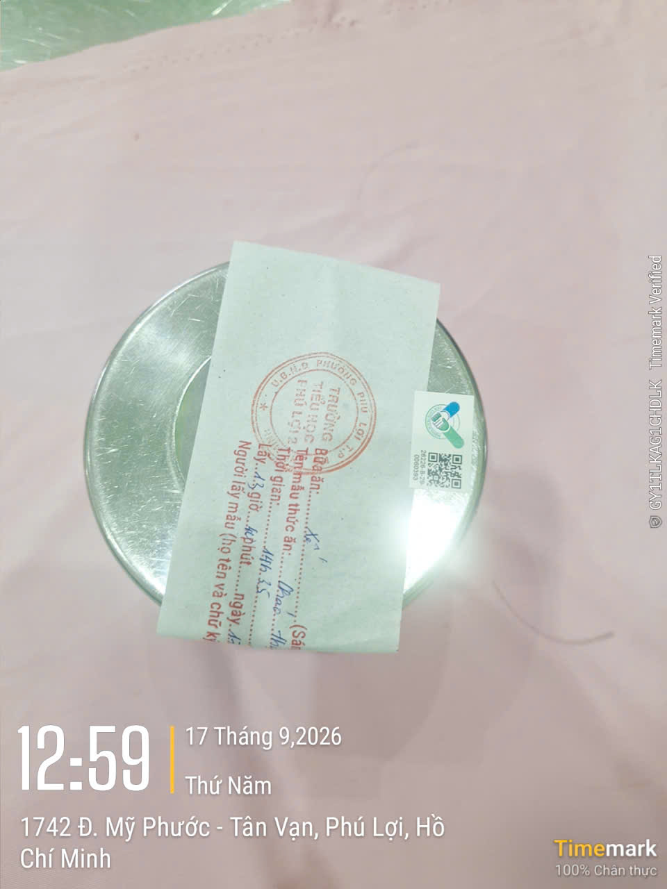 Preserved meal sample