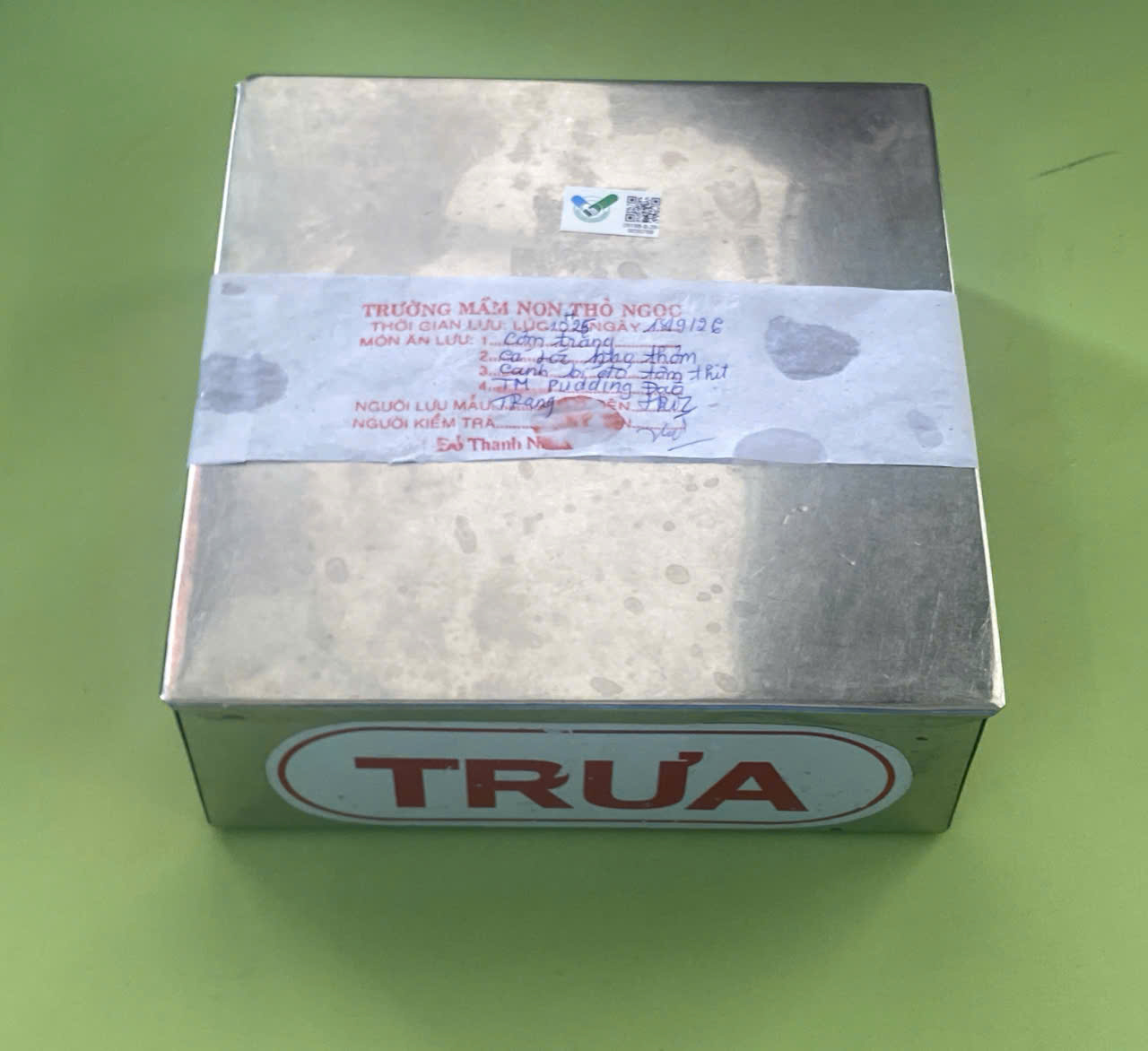 Preserved meal sample