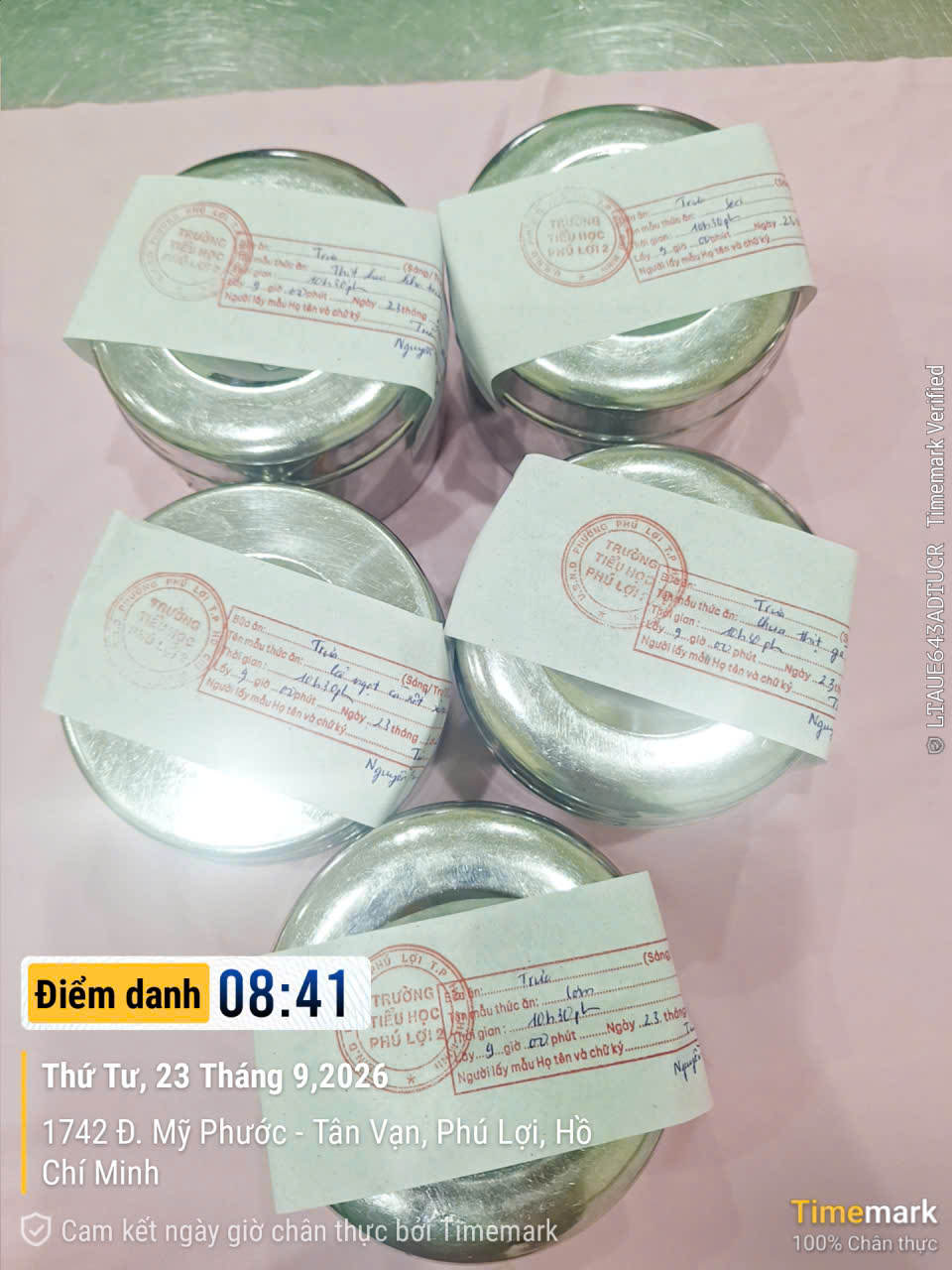 Preserved meal sample