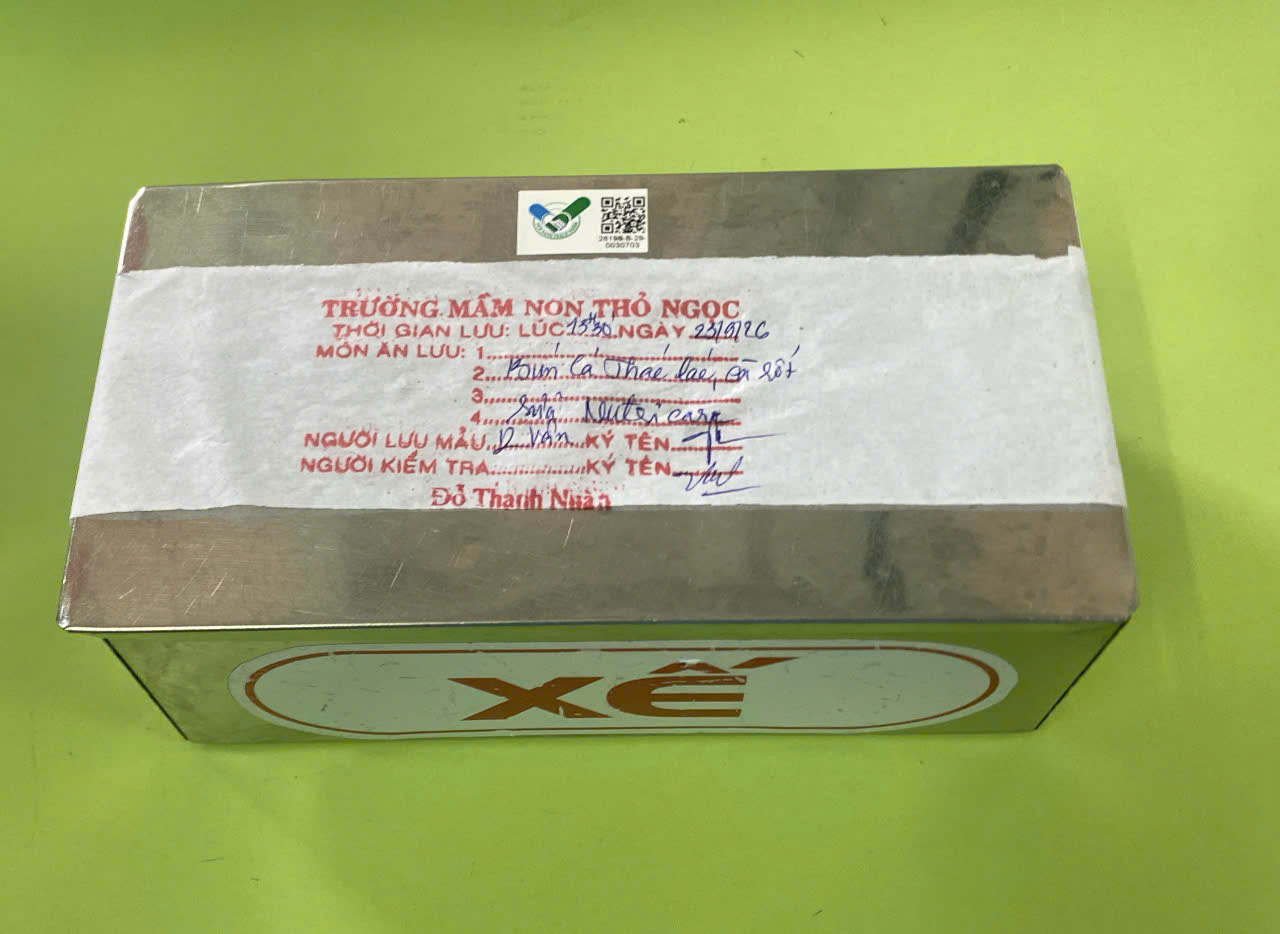 Preserved meal sample