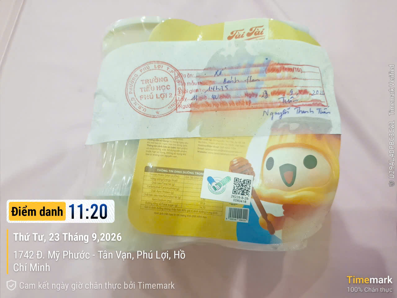 Preserved meal sample