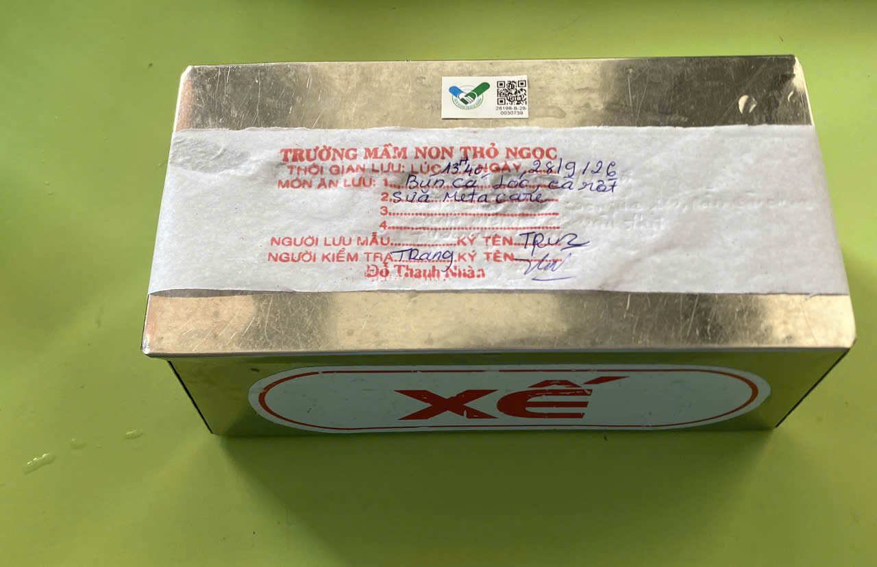 Preserved meal sample