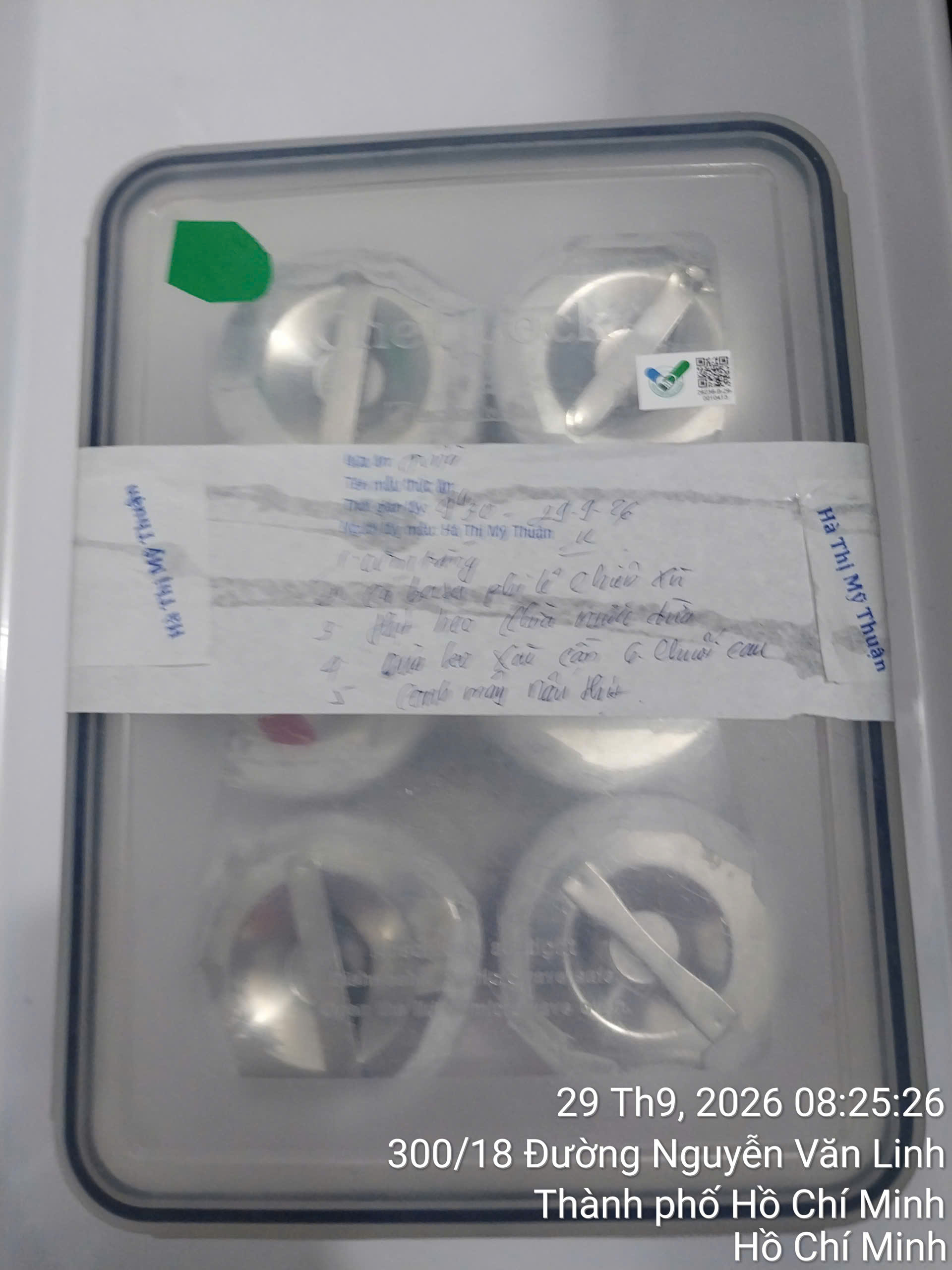 Preserved meal sample