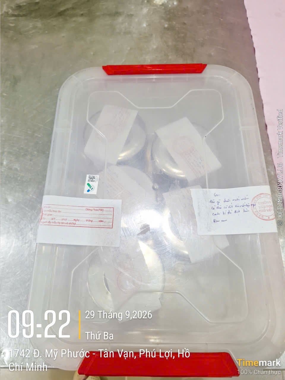 Preserved meal sample