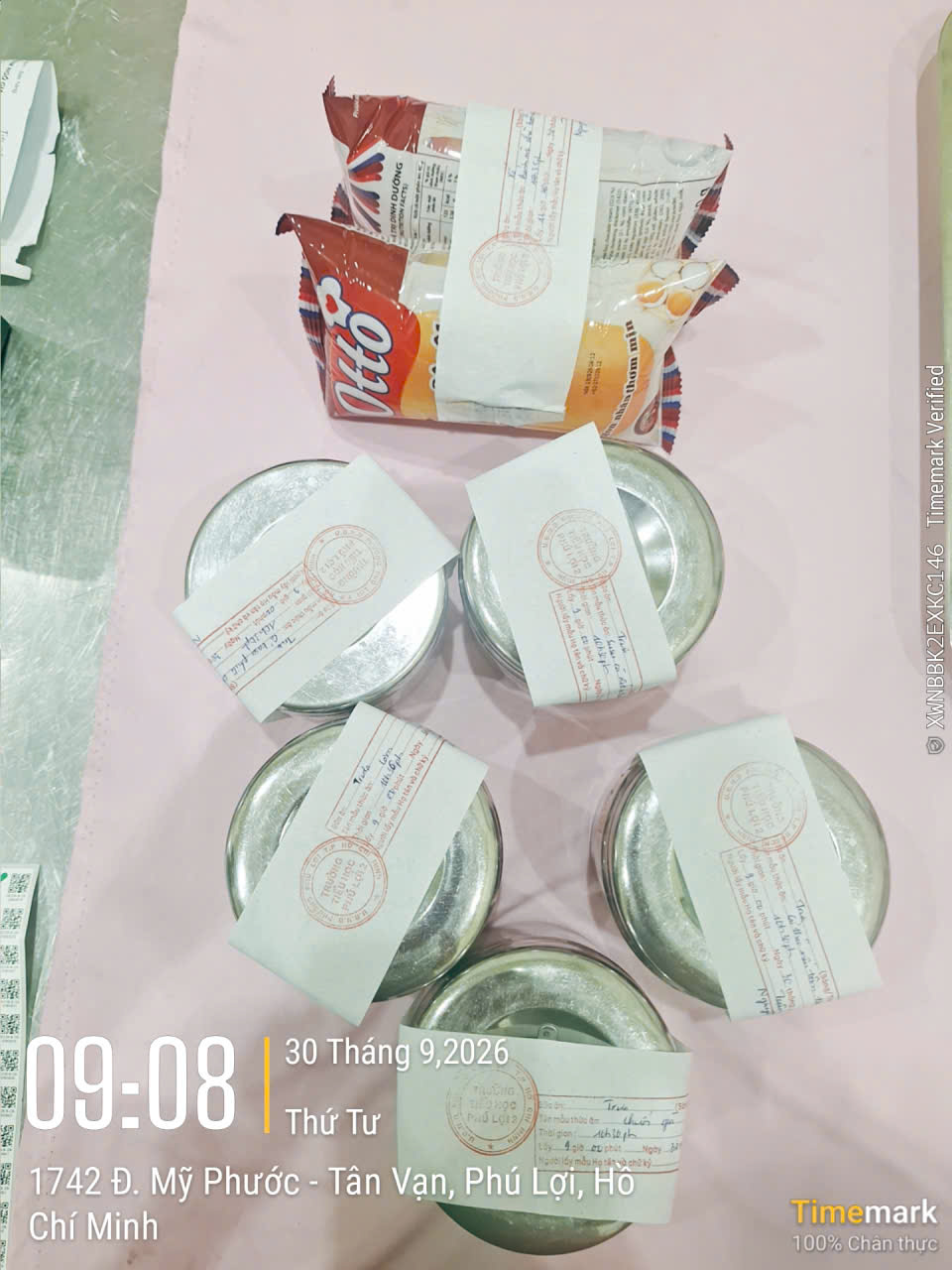 Preserved meal sample