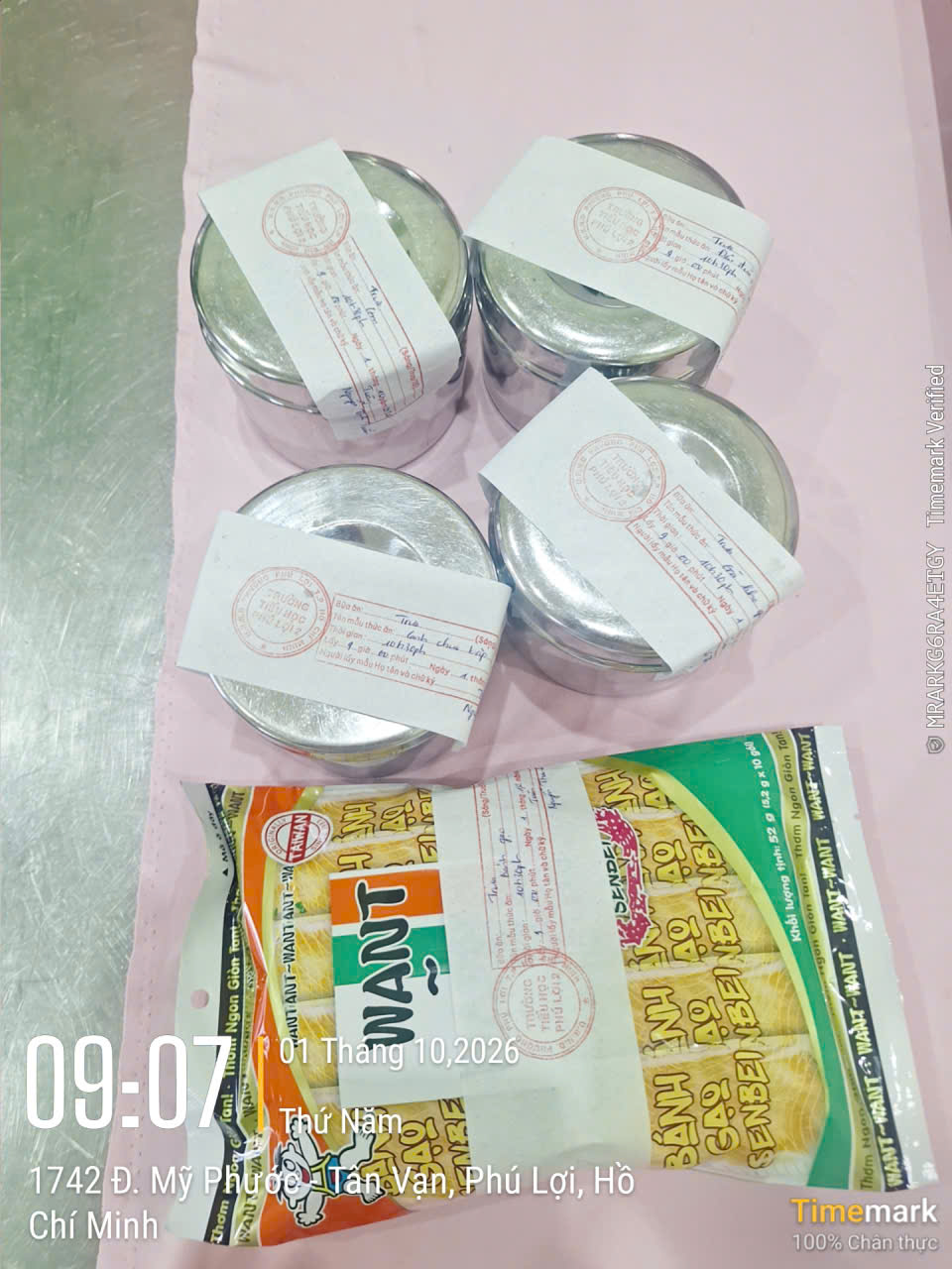 Preserved meal sample