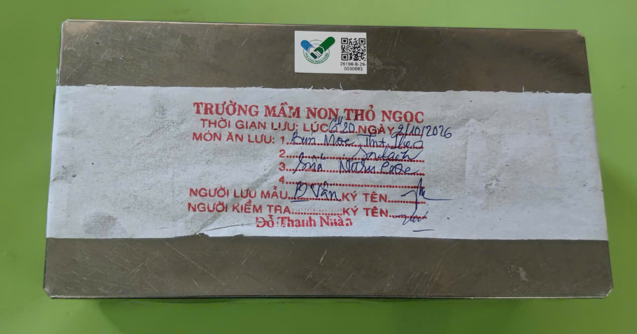 Preserved meal sample