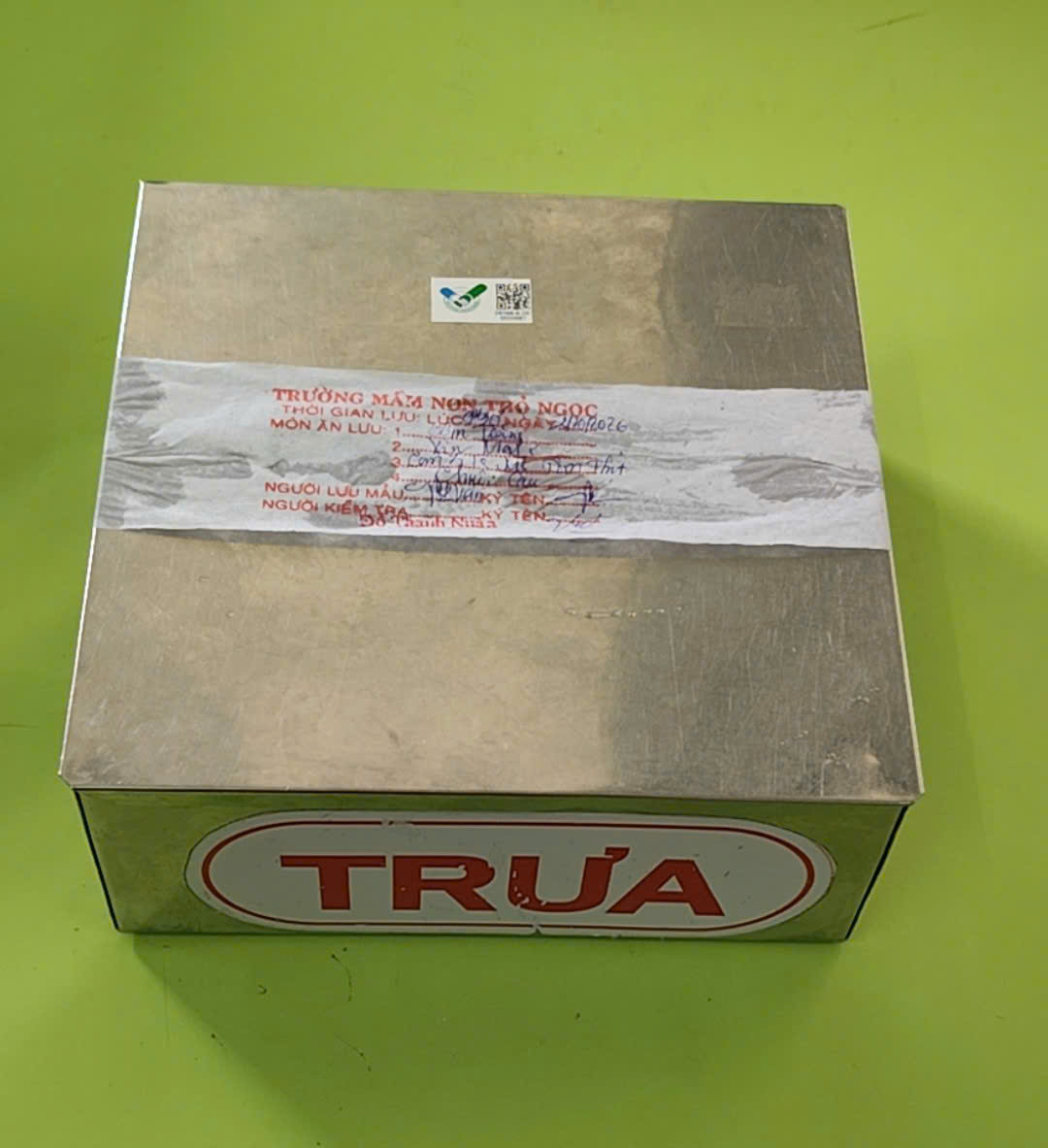 Preserved meal sample