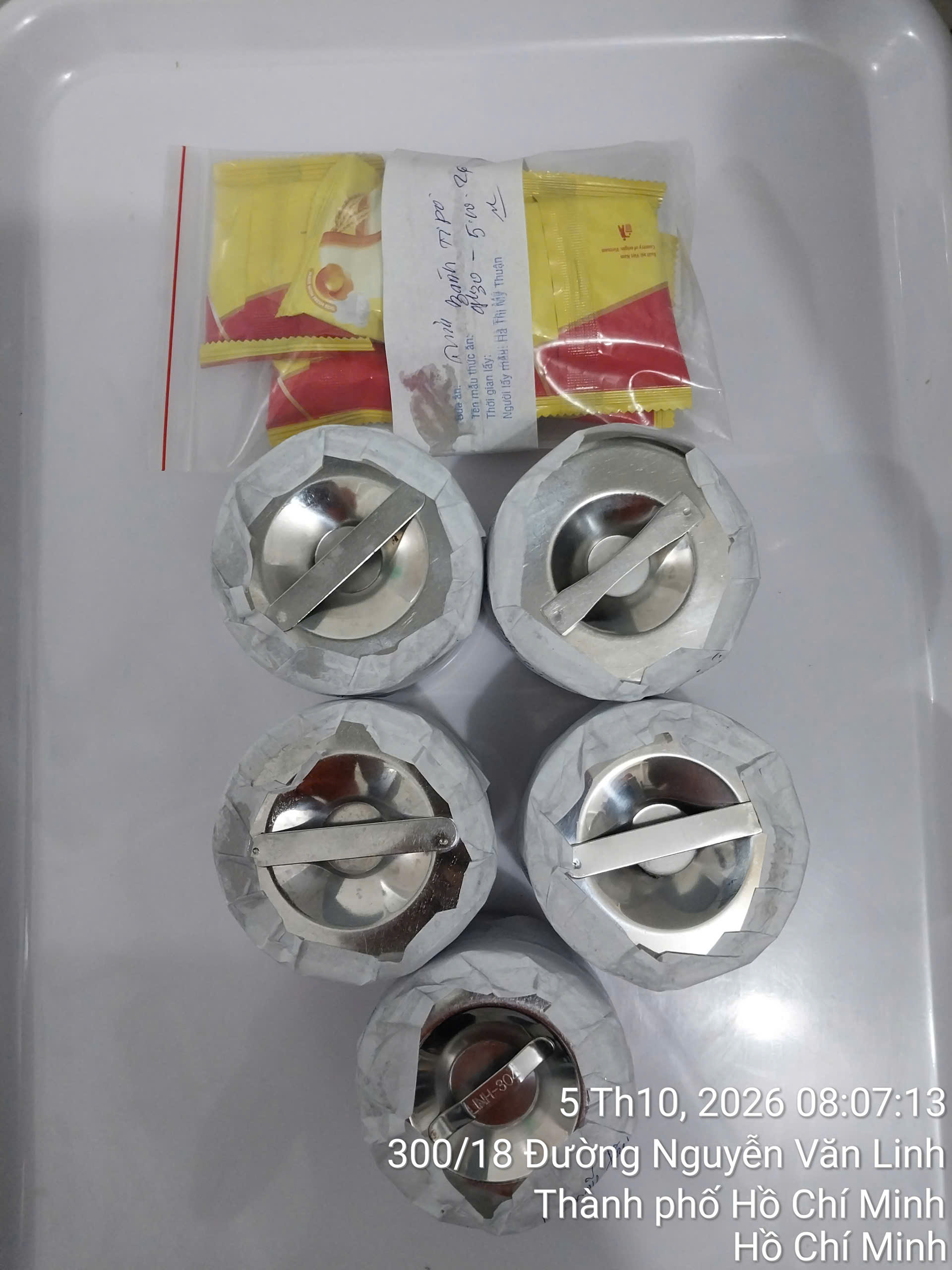 Preserved meal sample
