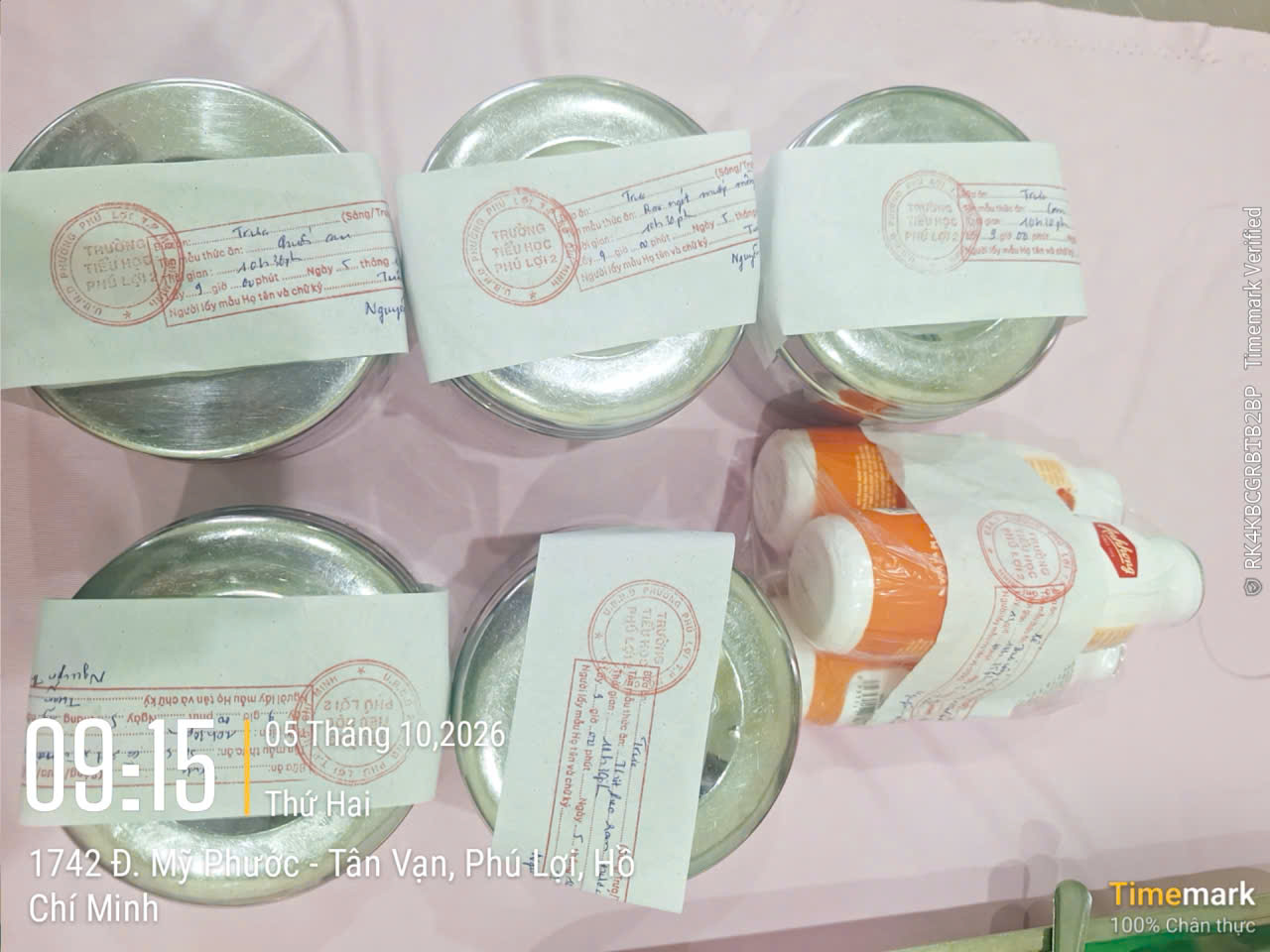 Preserved meal sample