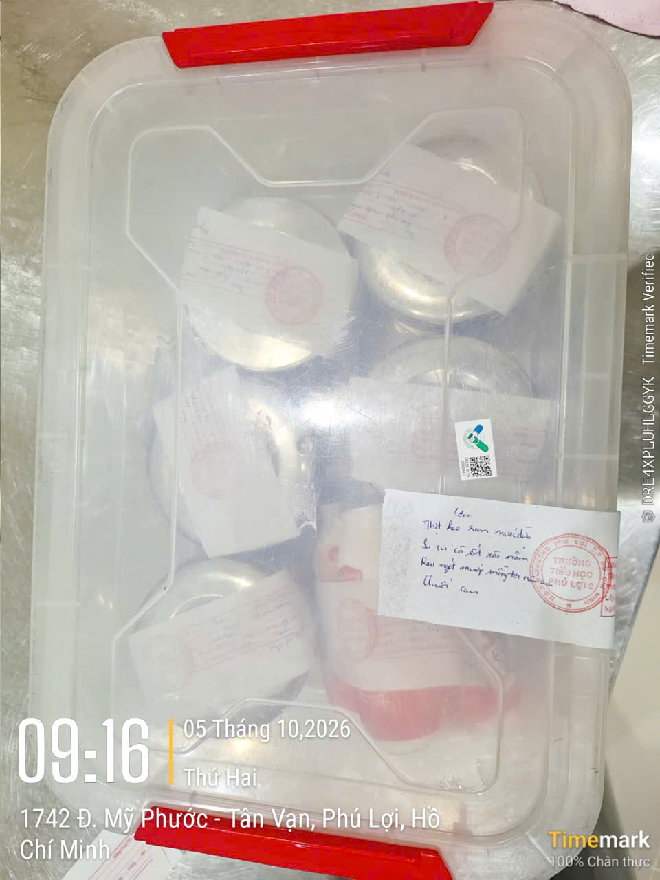 Preserved meal sample