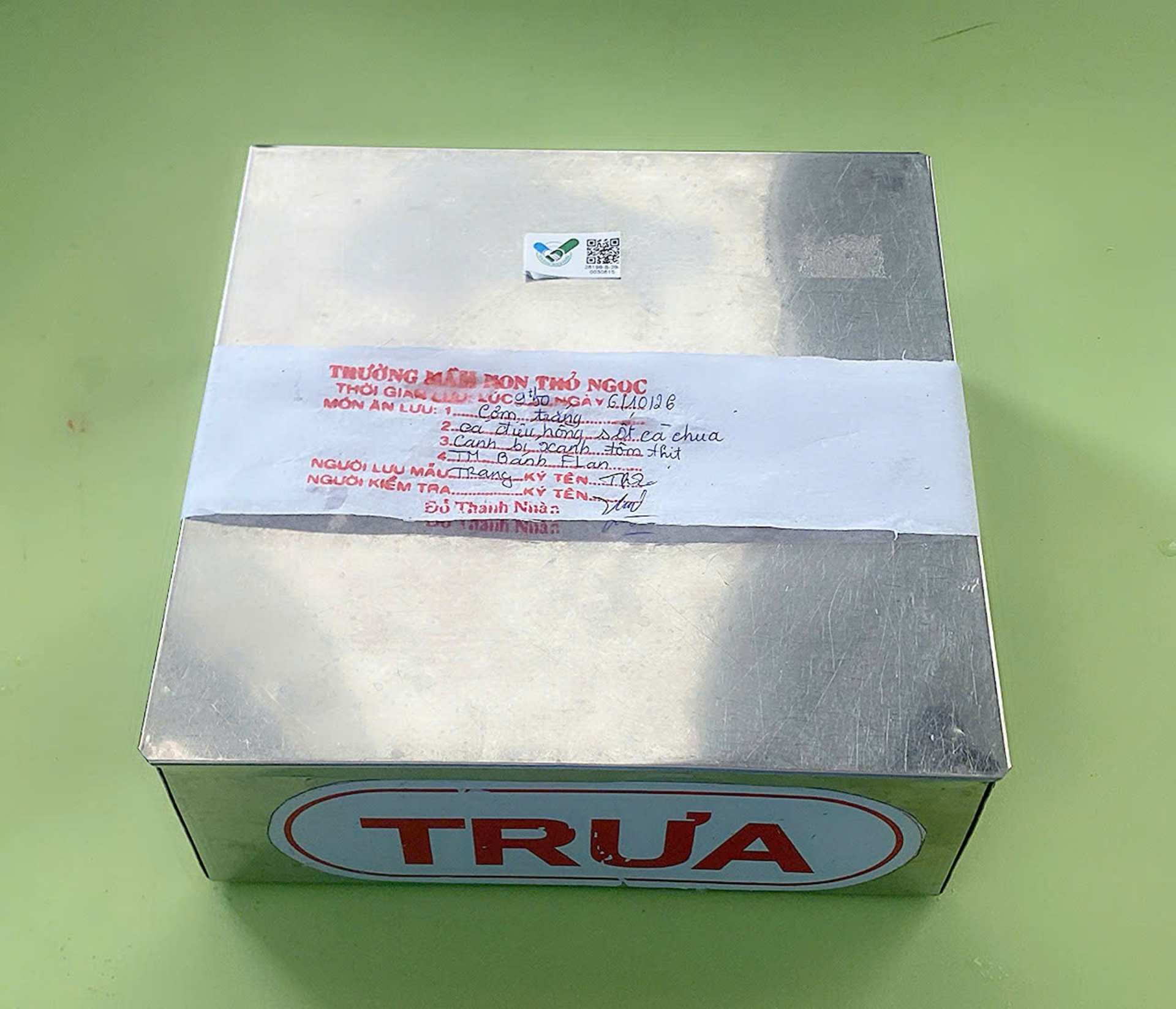 Preserved meal sample