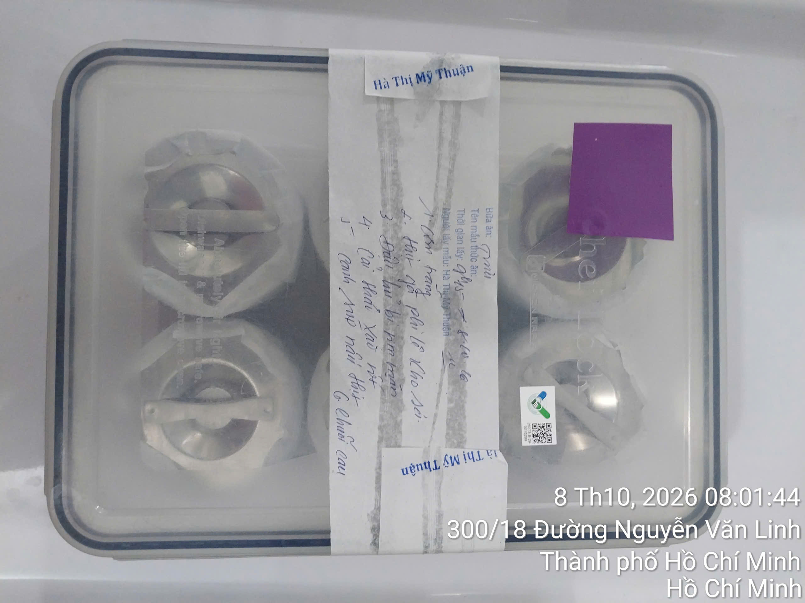 Preserved meal sample