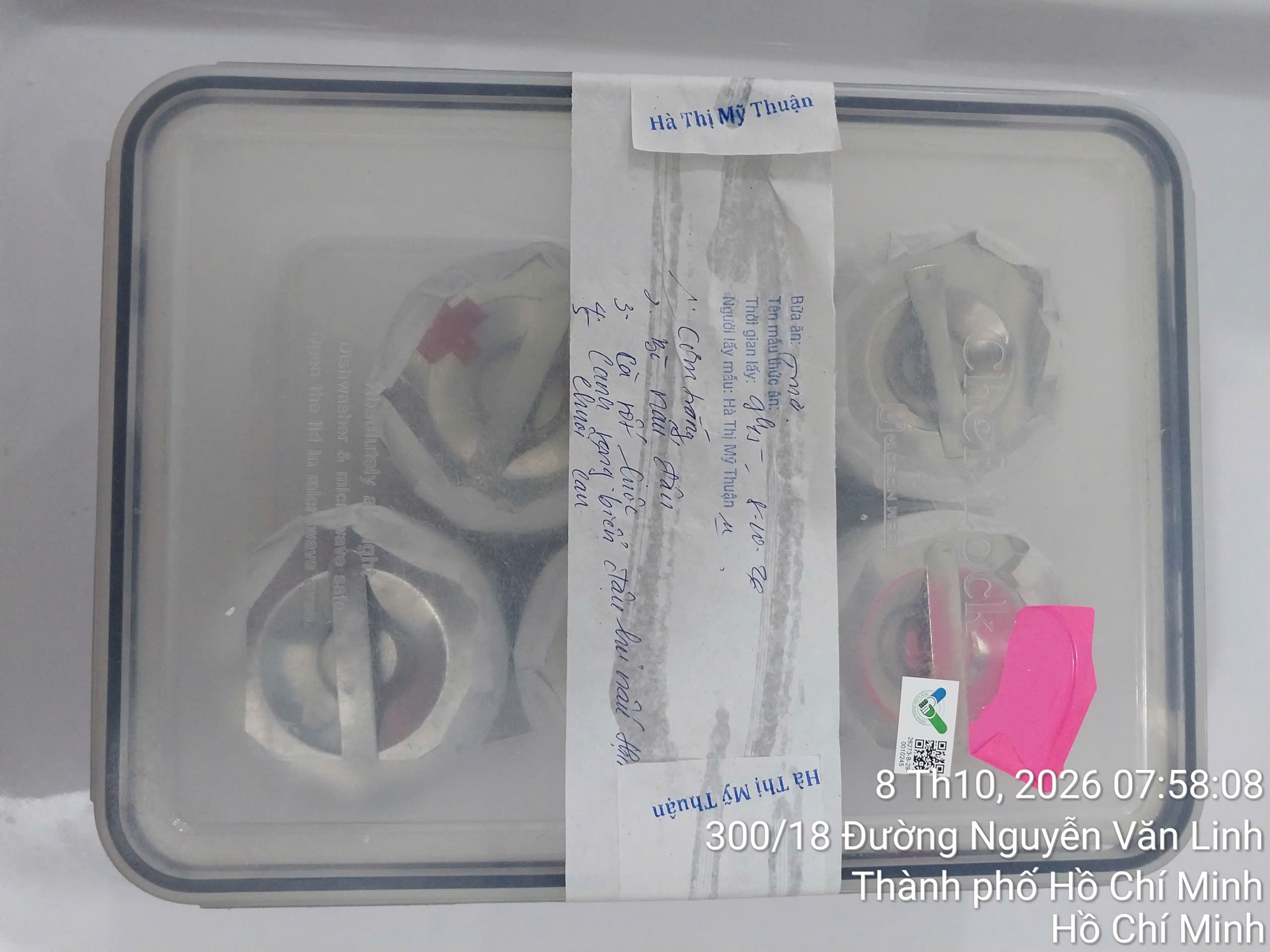 Preserved meal sample
