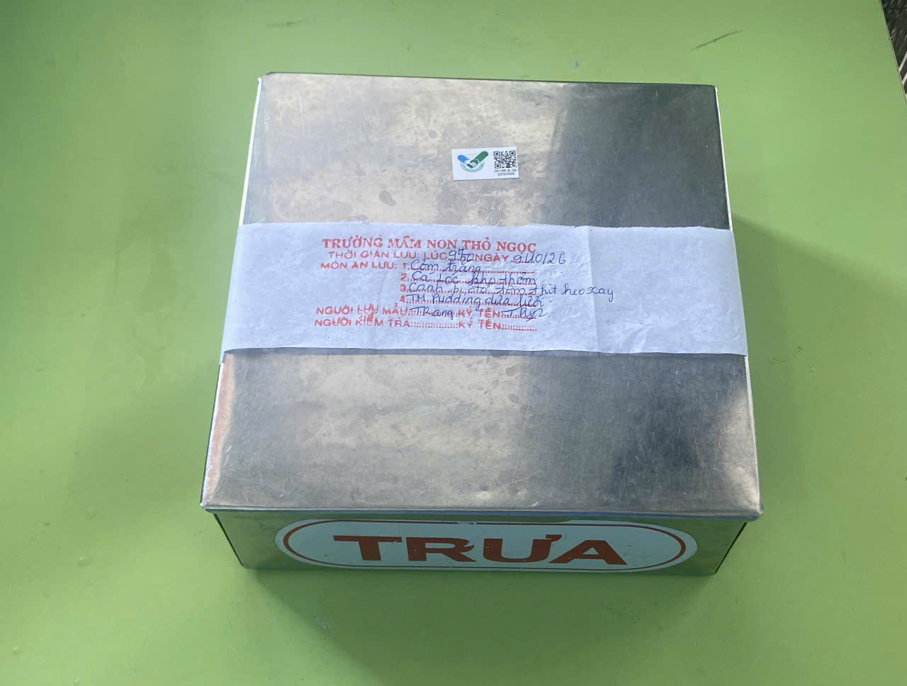 Preserved meal sample