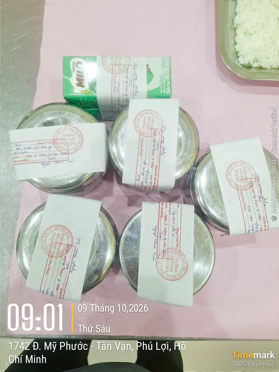Preserved meal sample