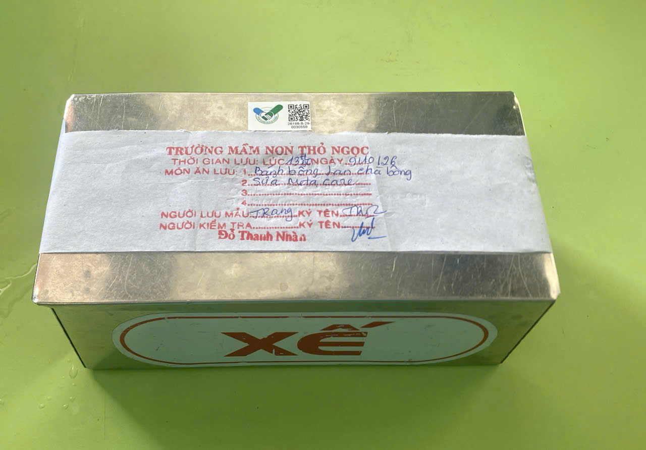 Preserved meal sample