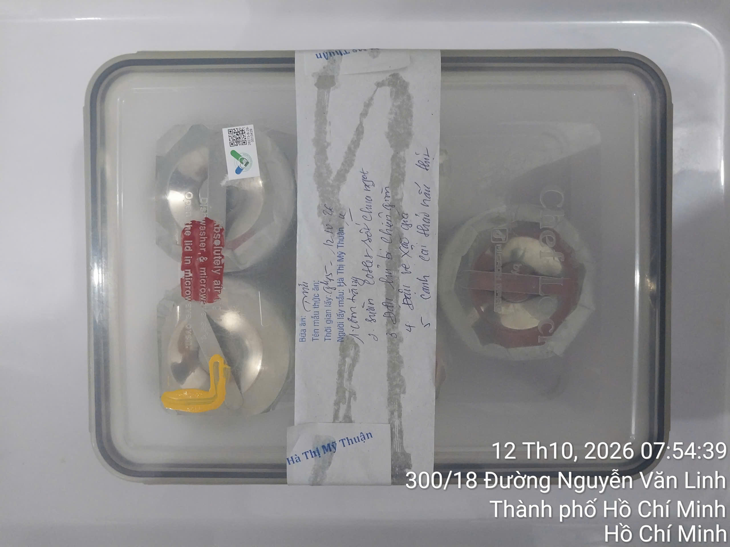 Preserved meal sample
