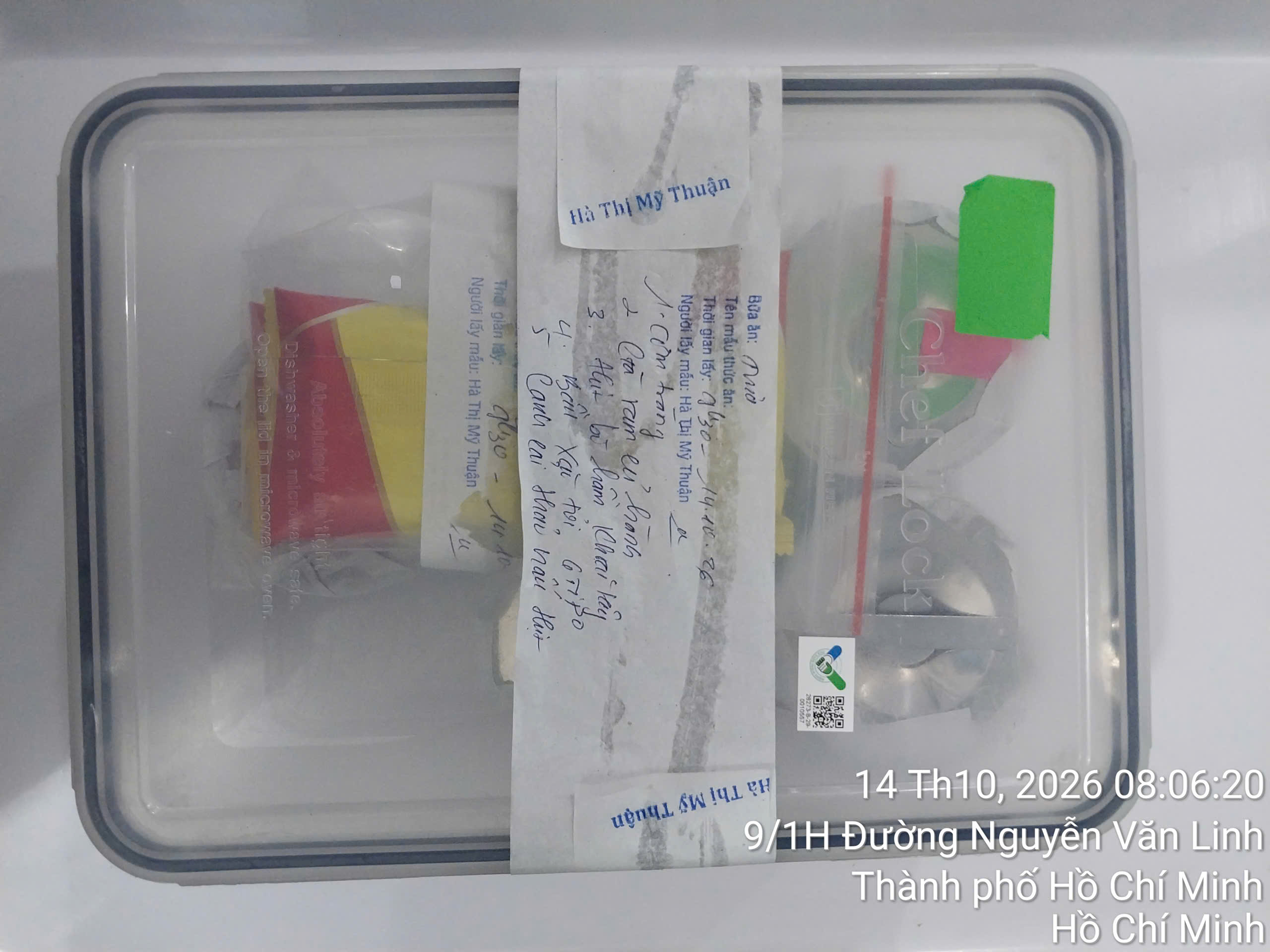 Preserved meal sample