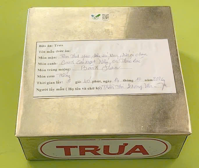 Preserved meal sample