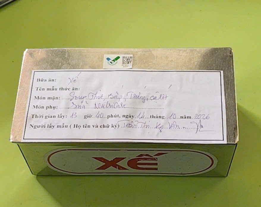 Preserved meal sample