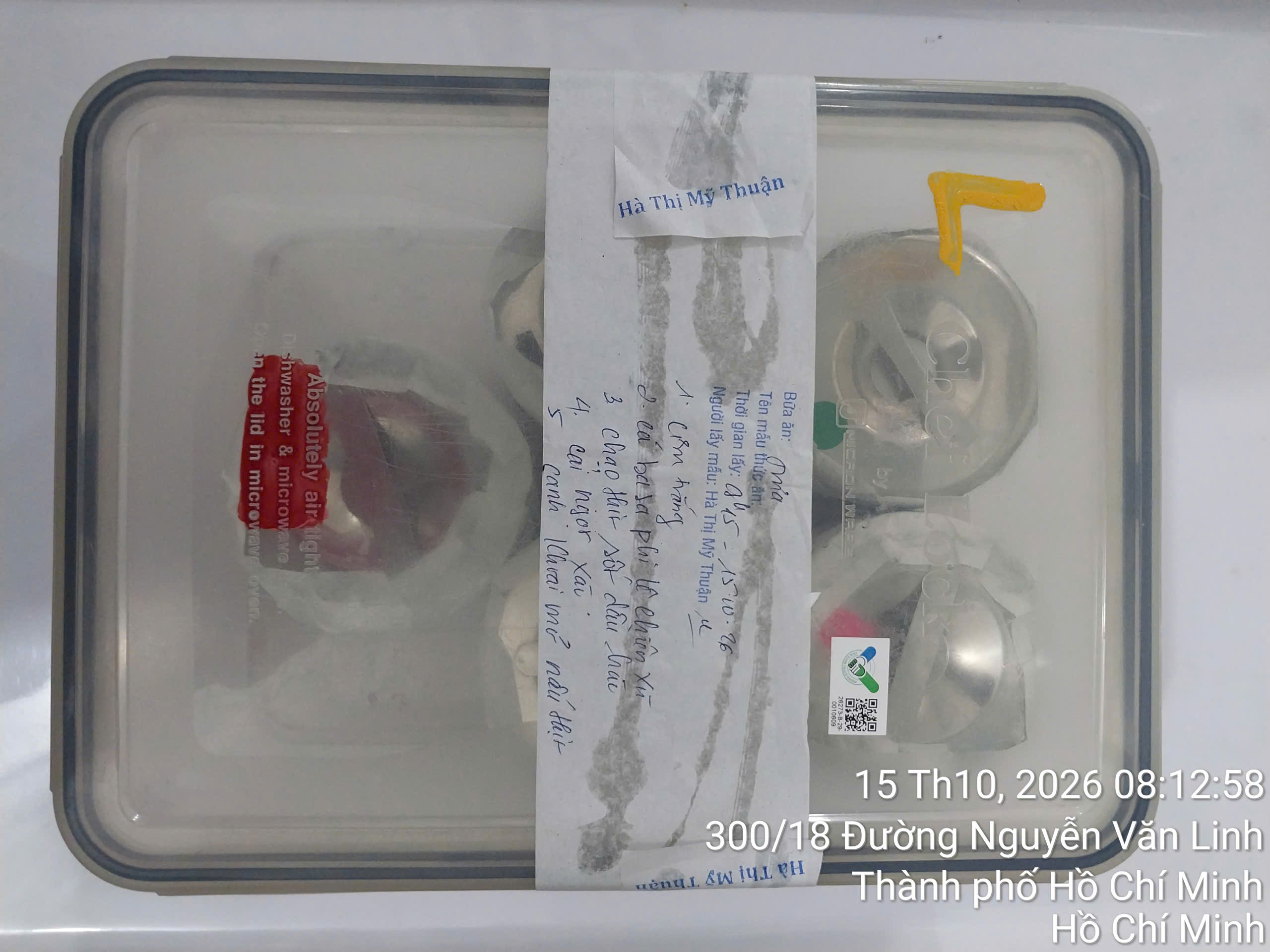 Preserved meal sample