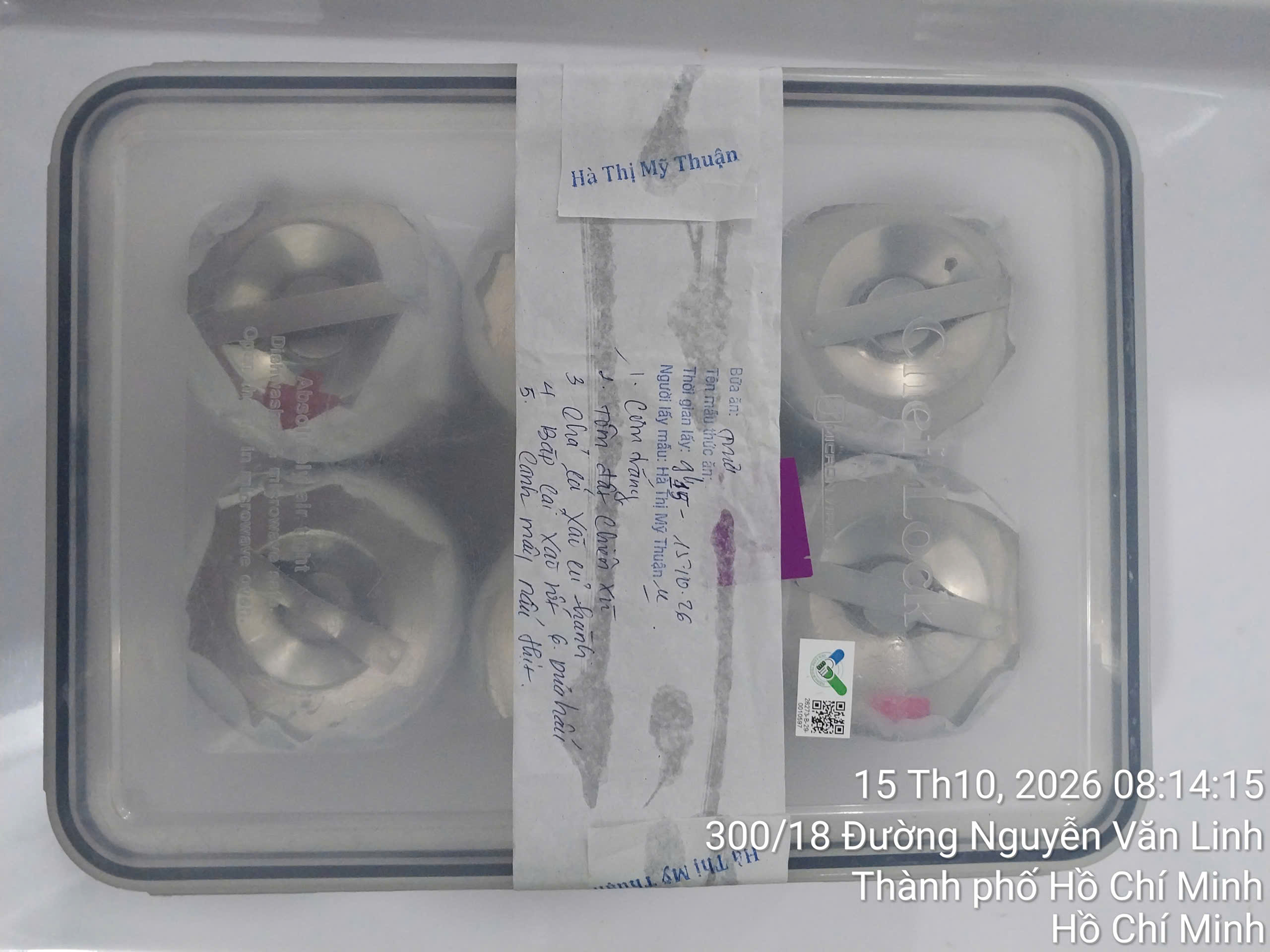 Preserved meal sample