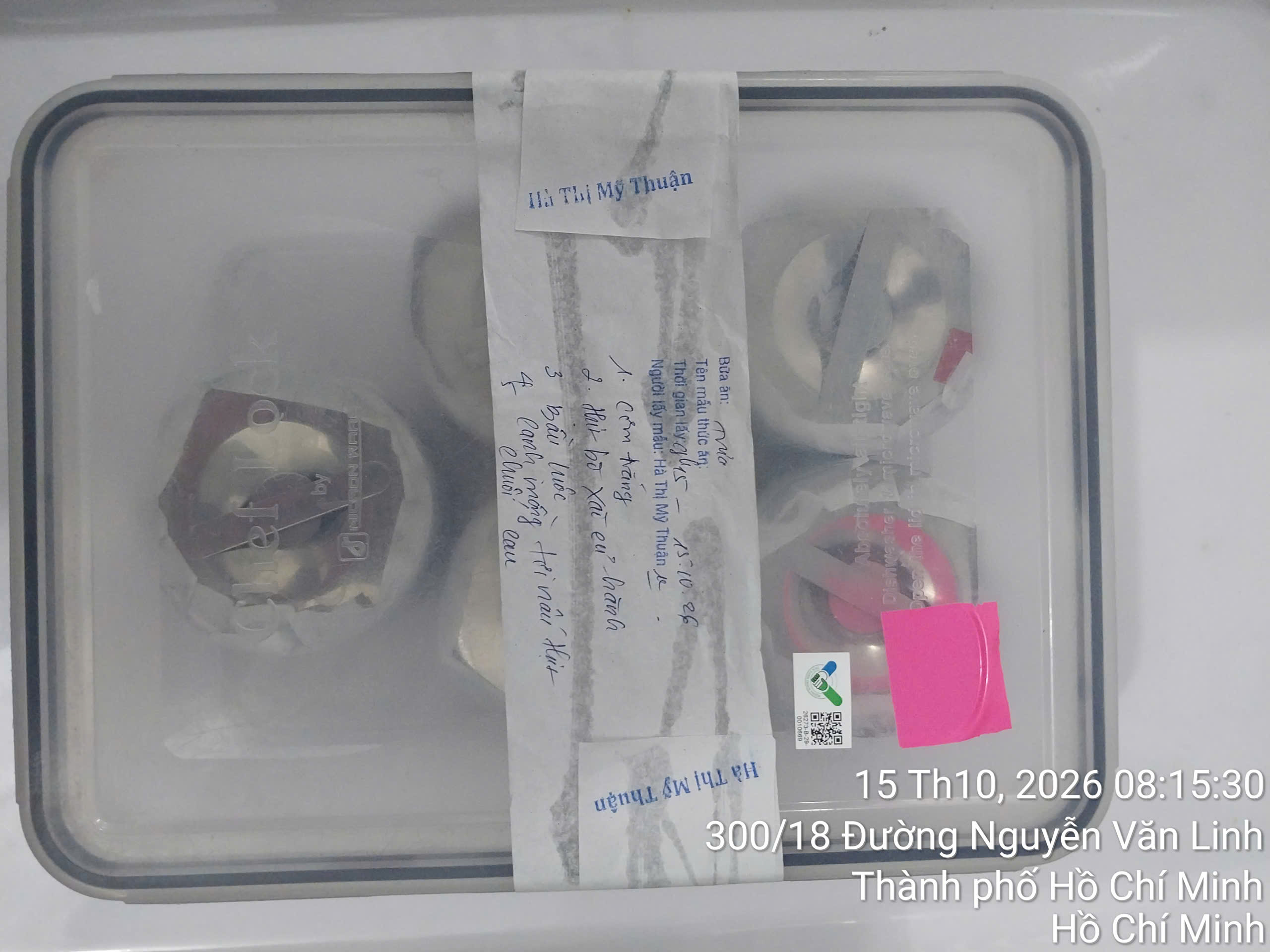 Preserved meal sample