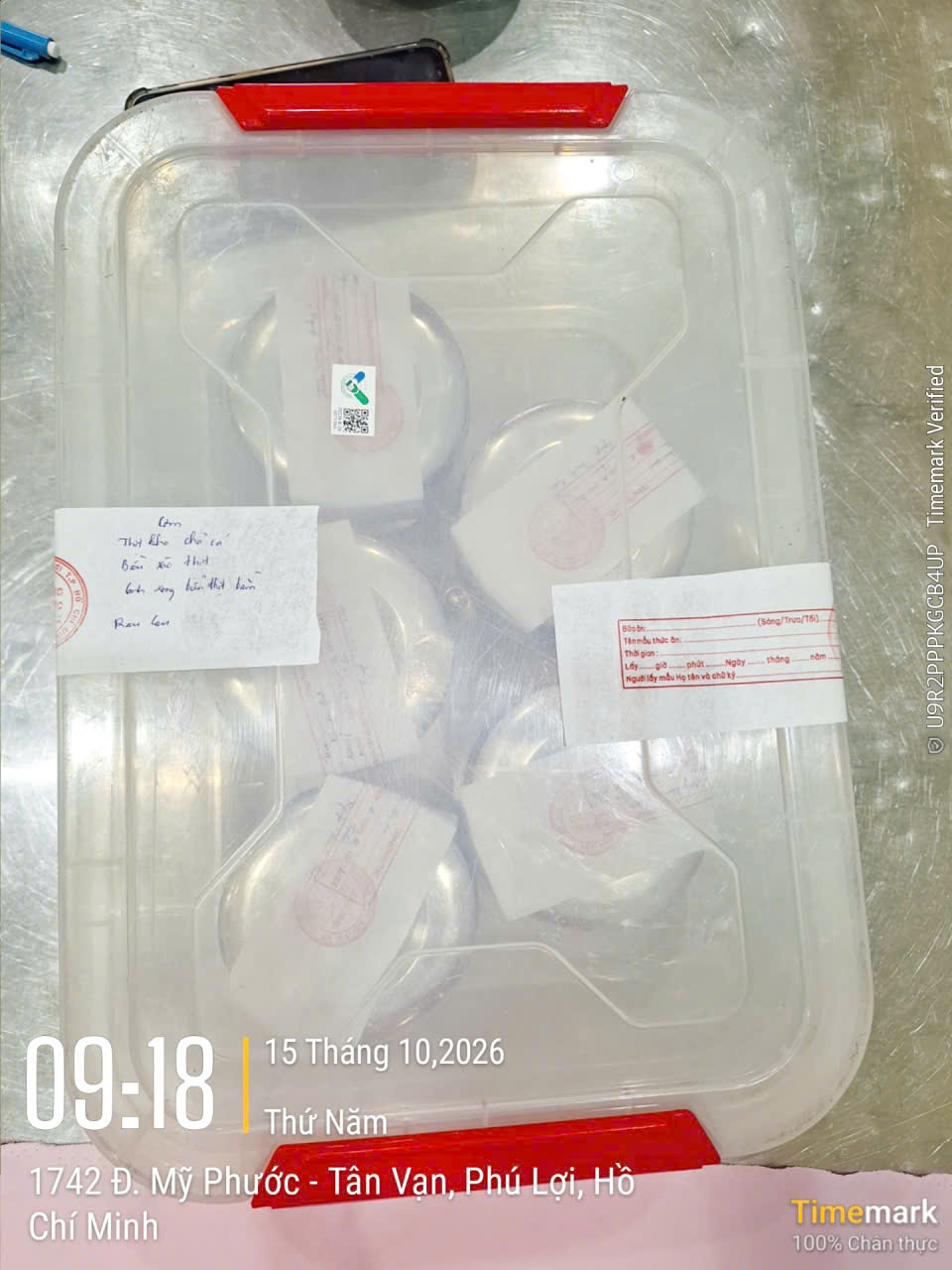 Preserved meal sample