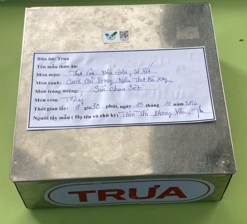 Preserved meal sample