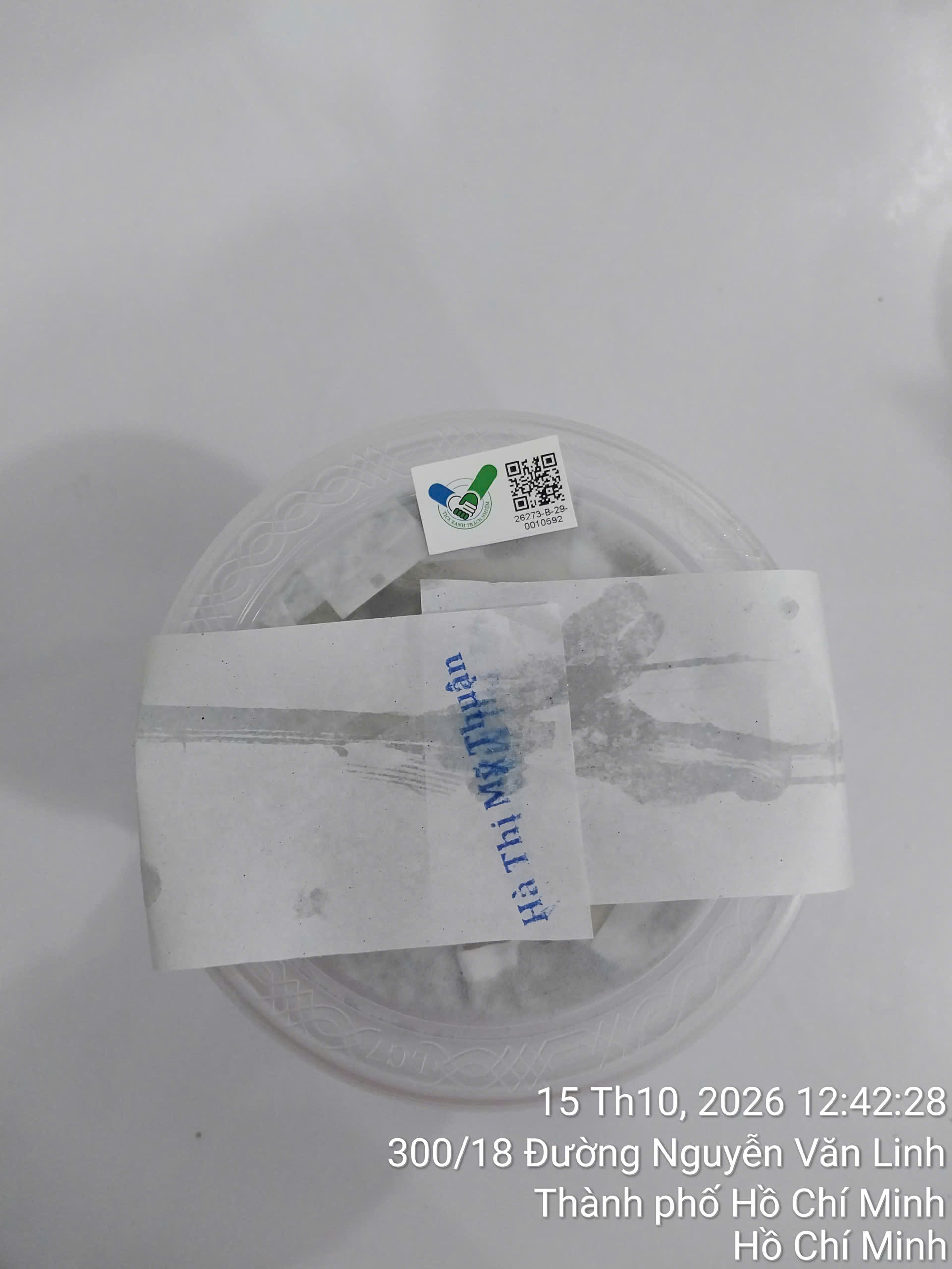 Preserved meal sample
