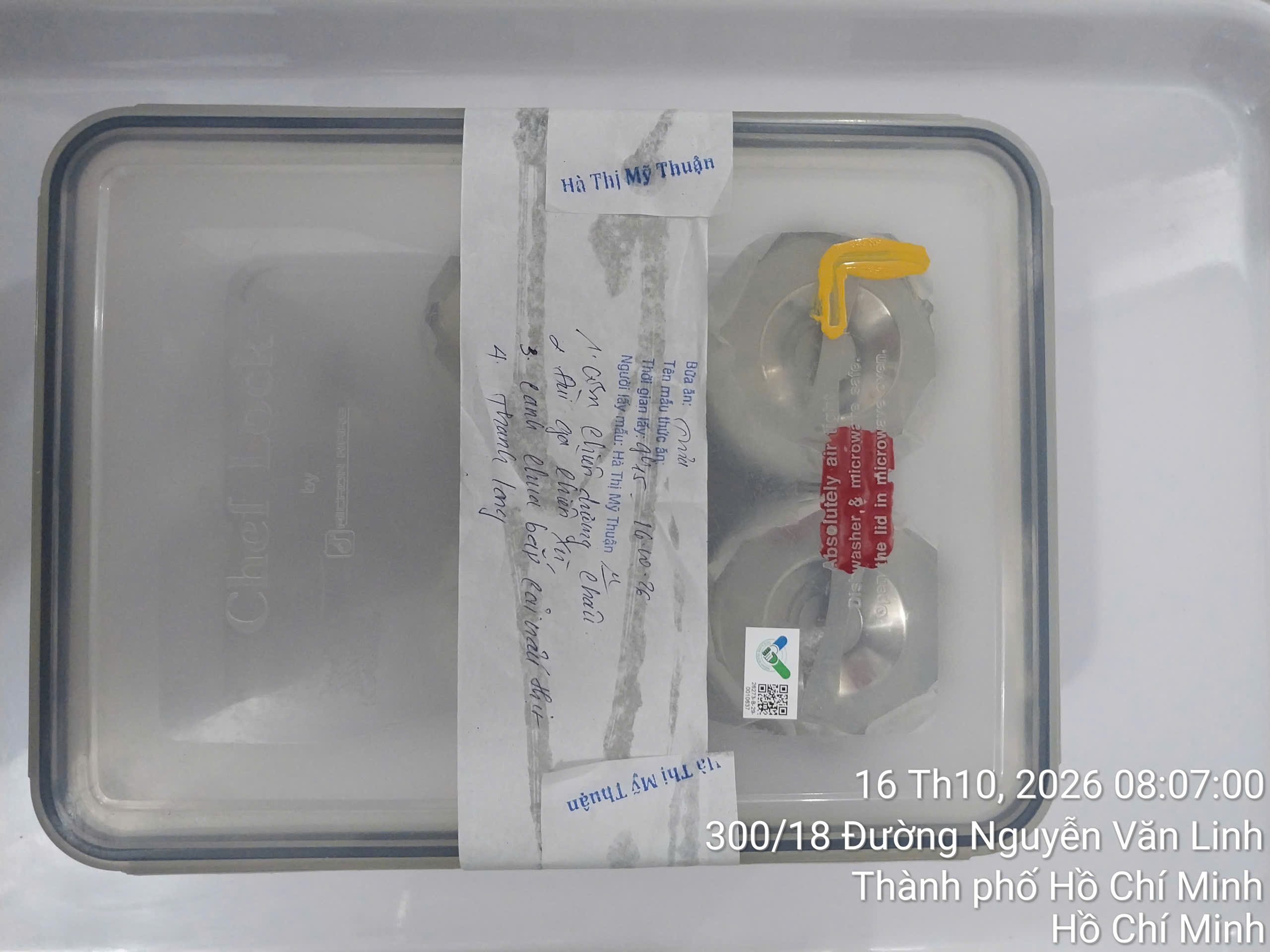 Preserved meal sample